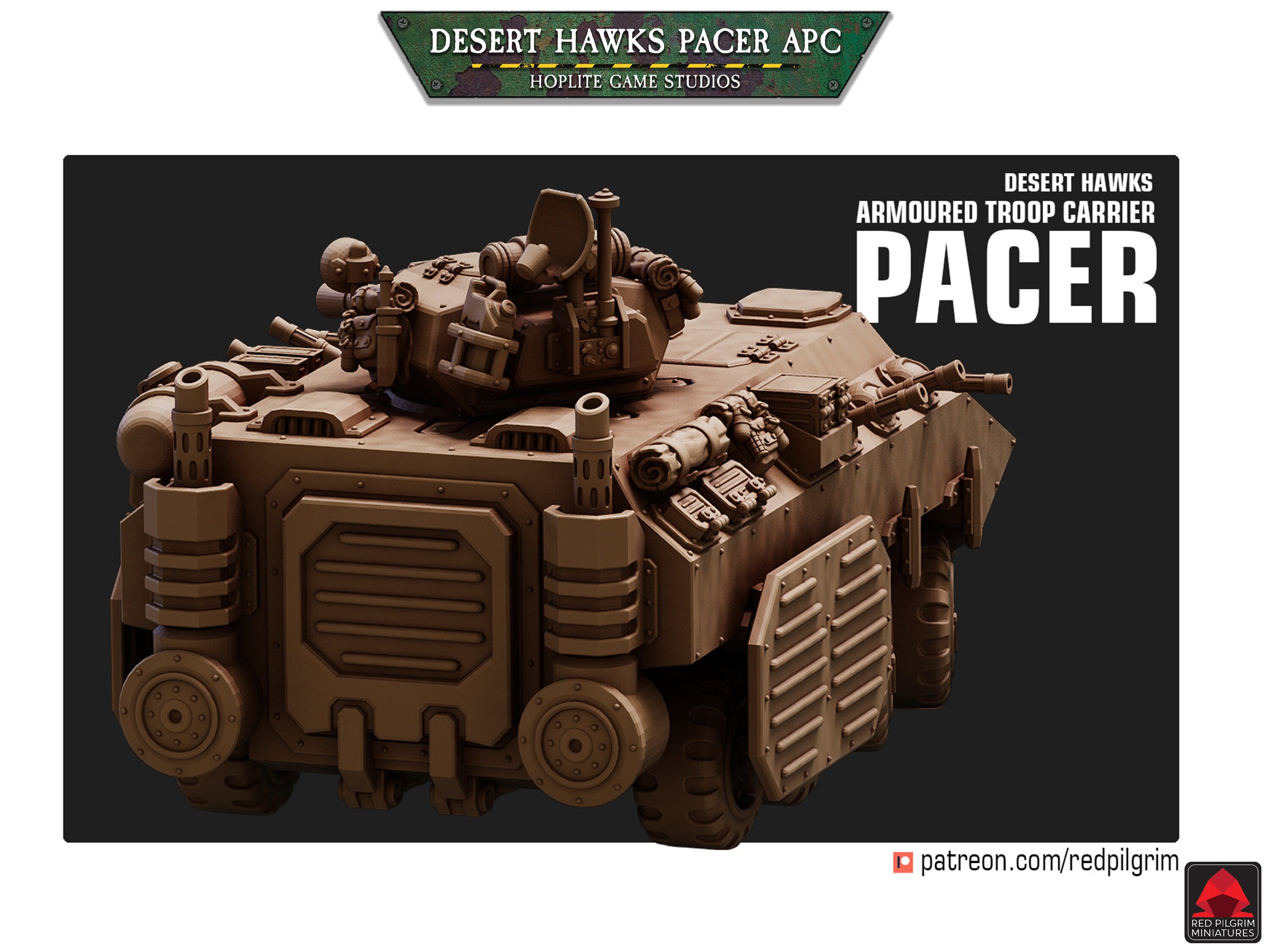 Desert Hawks Pacer Schützenpanzer | Red Pilgrim Miniatures | 32 mm