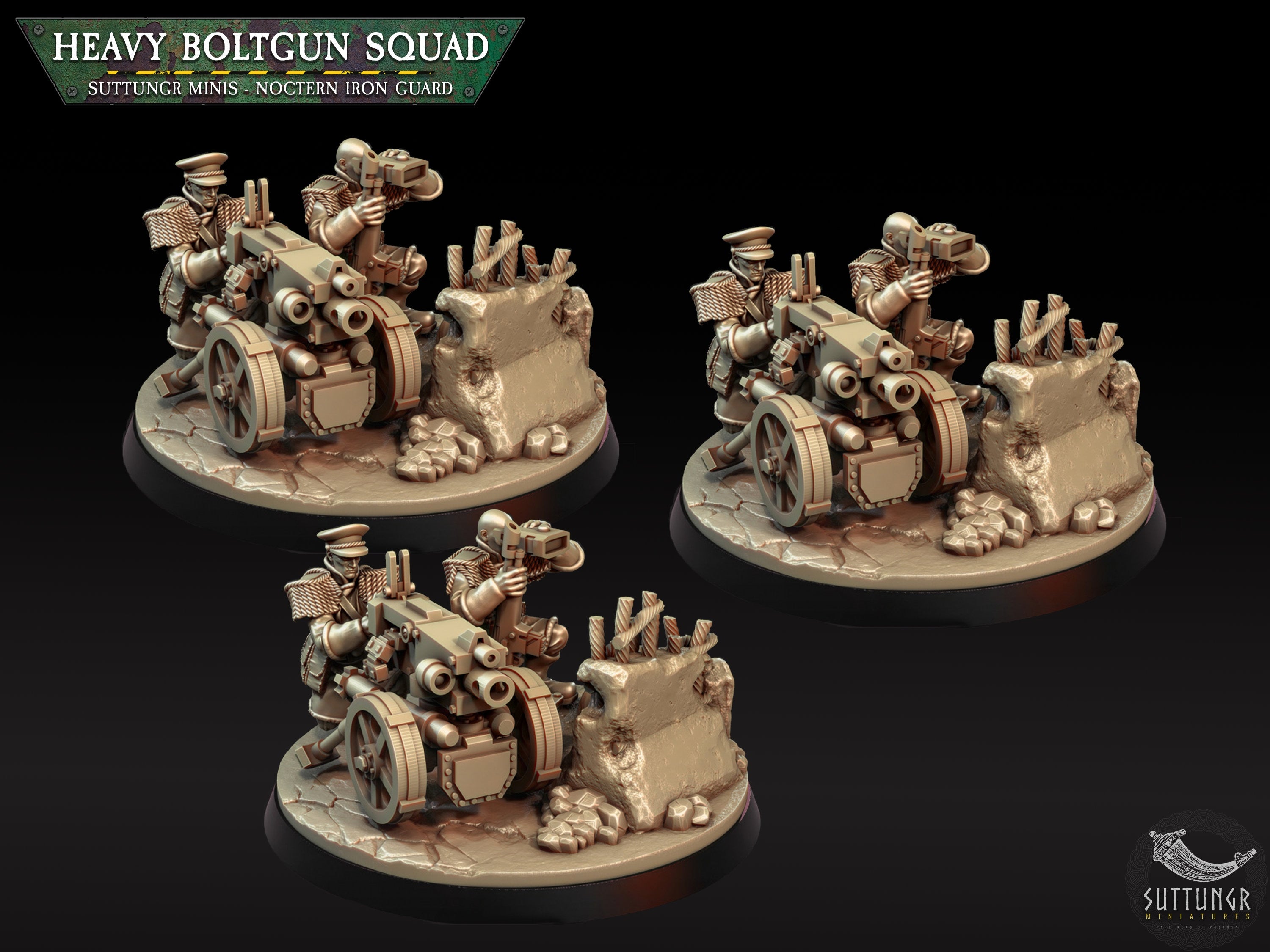 Schweres Boltgun-Team - Noctern Iron Guard - Mordian - Grimdark Future - Suttungr Miniatures