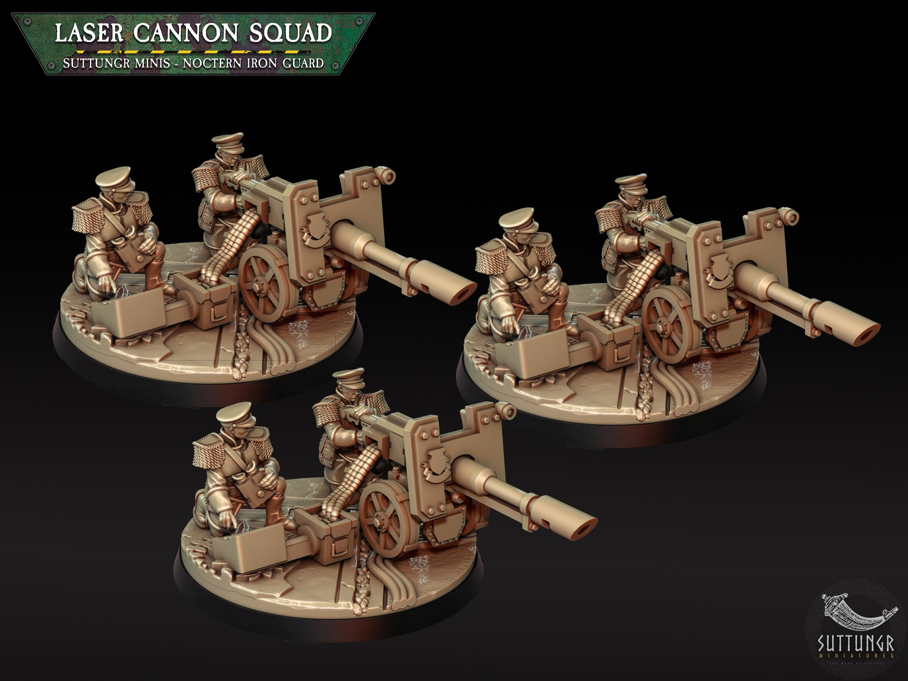 Laser Cannon Team - Noctern Iron Guard - Mordian - Grimdark Future - Suttungr Miniatures