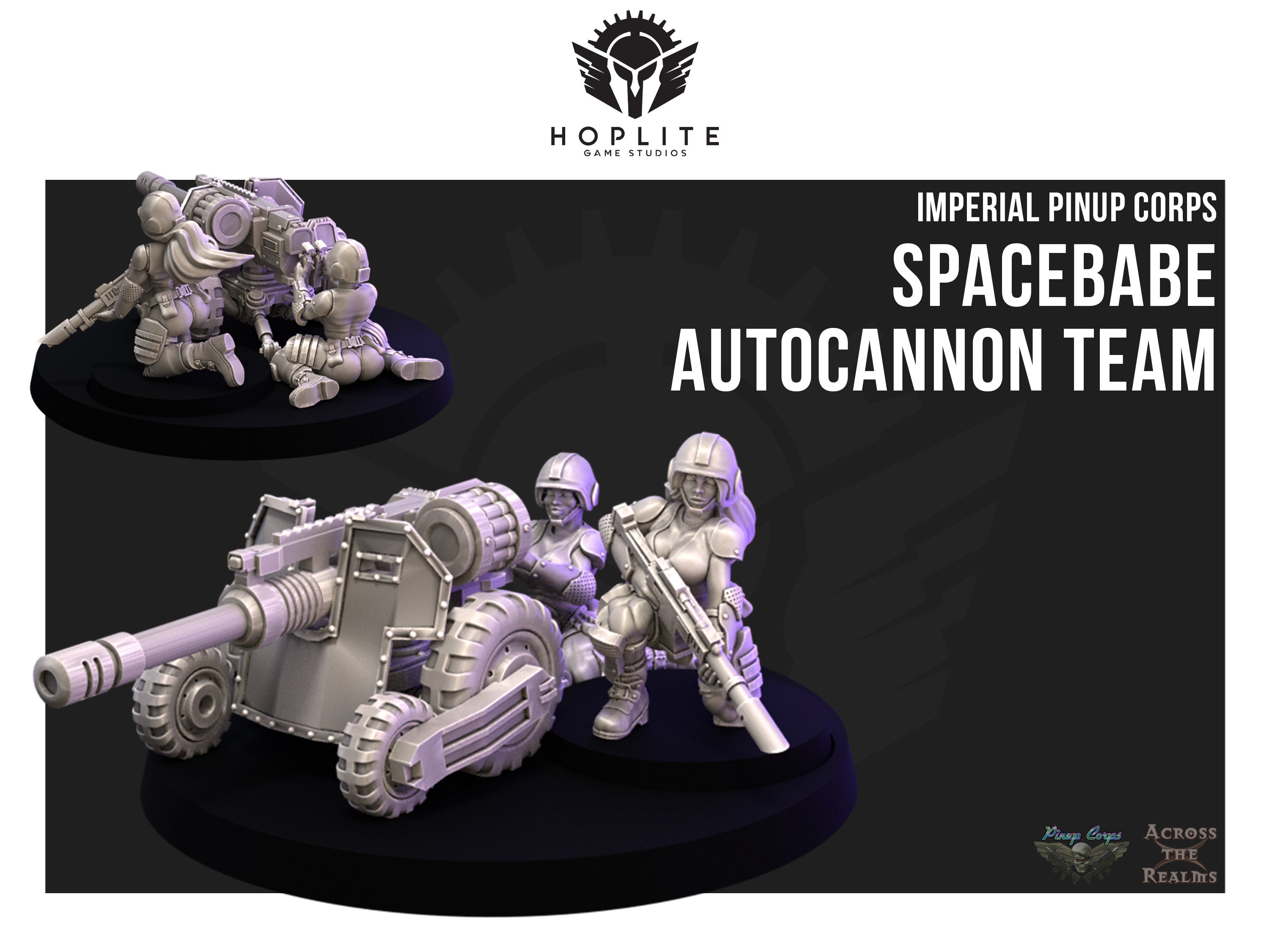 Pinup Corps Autocannon Team - Across the Realms | 32mm