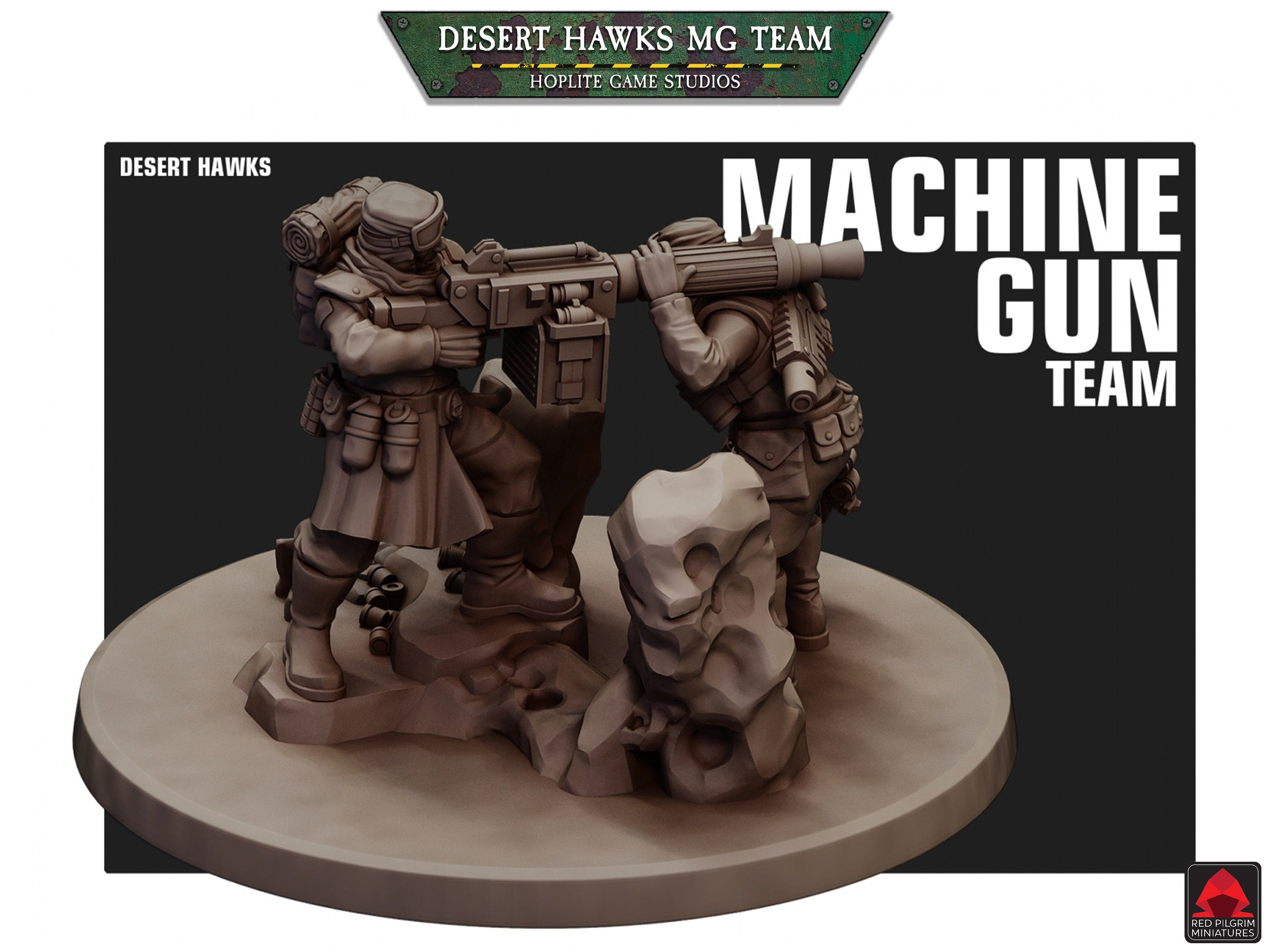 Desert Hawks Machine Gun Team | Red Pilgrim Miniatures | 28mm