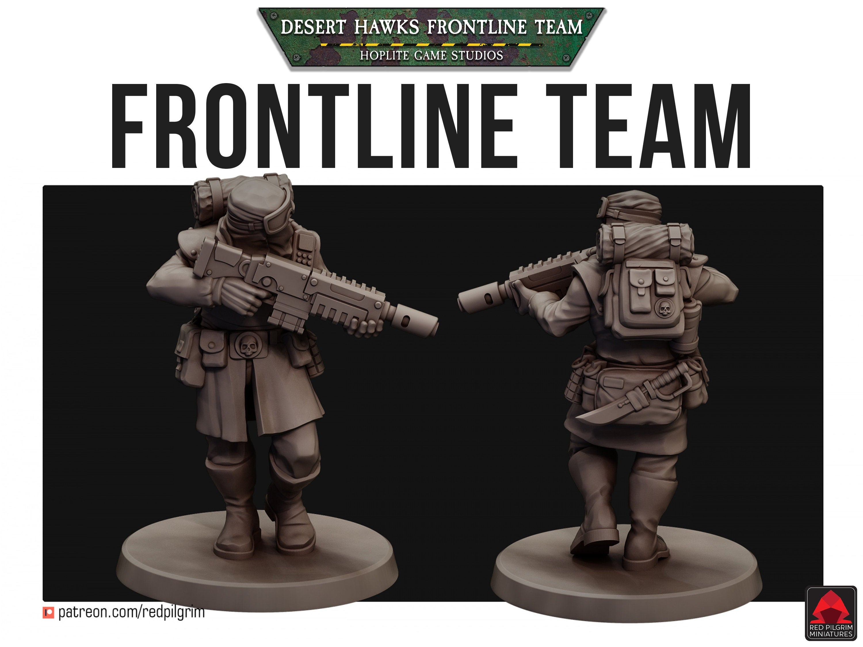 Desert Hawks Frontline Team | Red Pilgrim Miniatures | 32mm