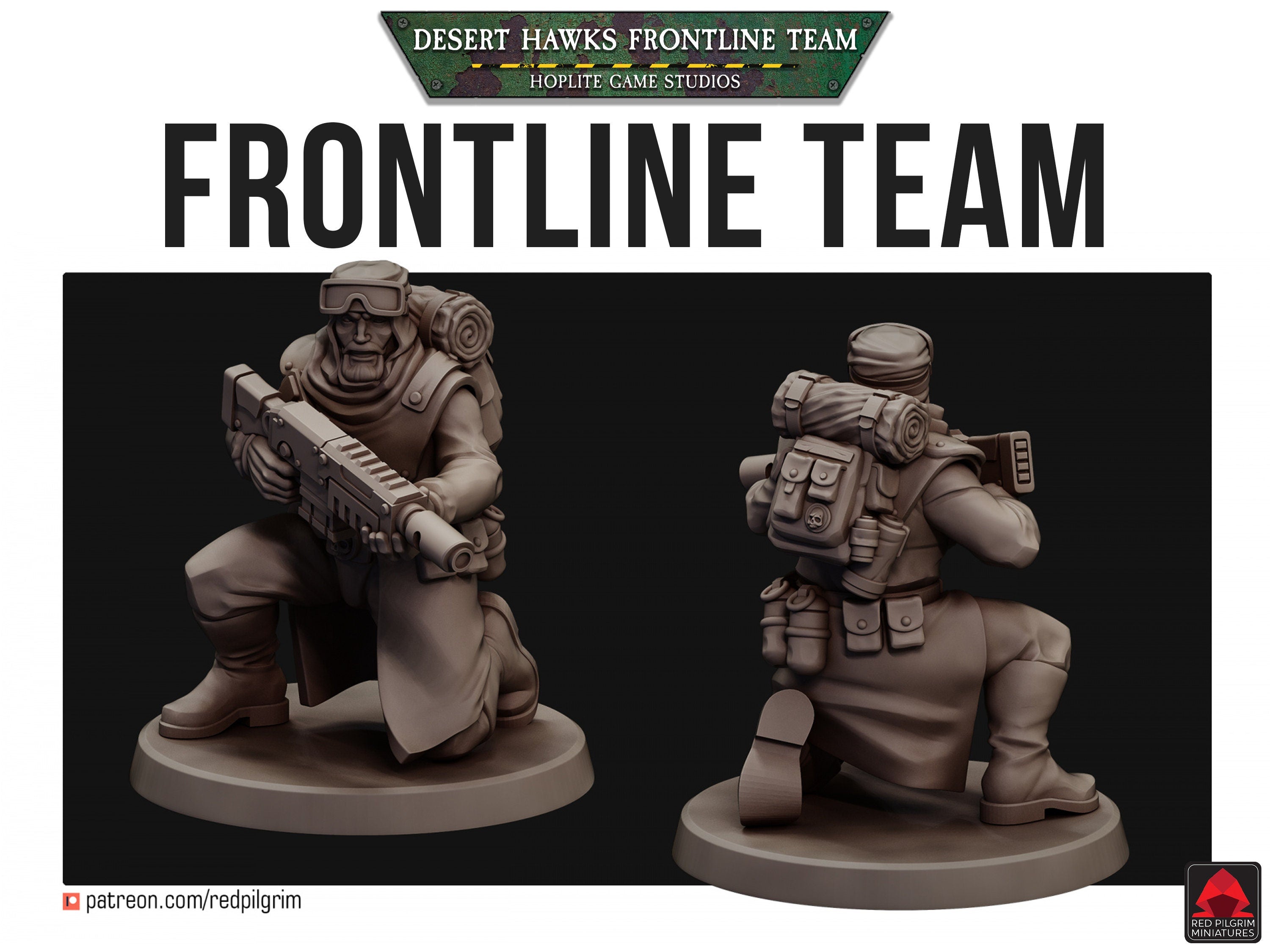 Desert Hawks Frontline Team | Red Pilgrim Miniatures | 32mm