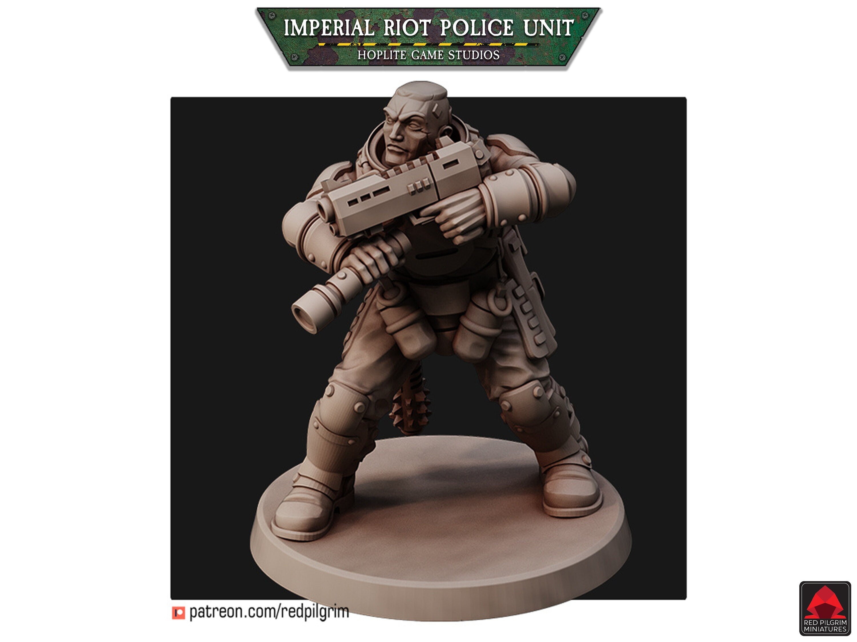 Unidad de Policía Antidisturbios Imperial | Miniaturas del Peregrino Rojo | 32mm