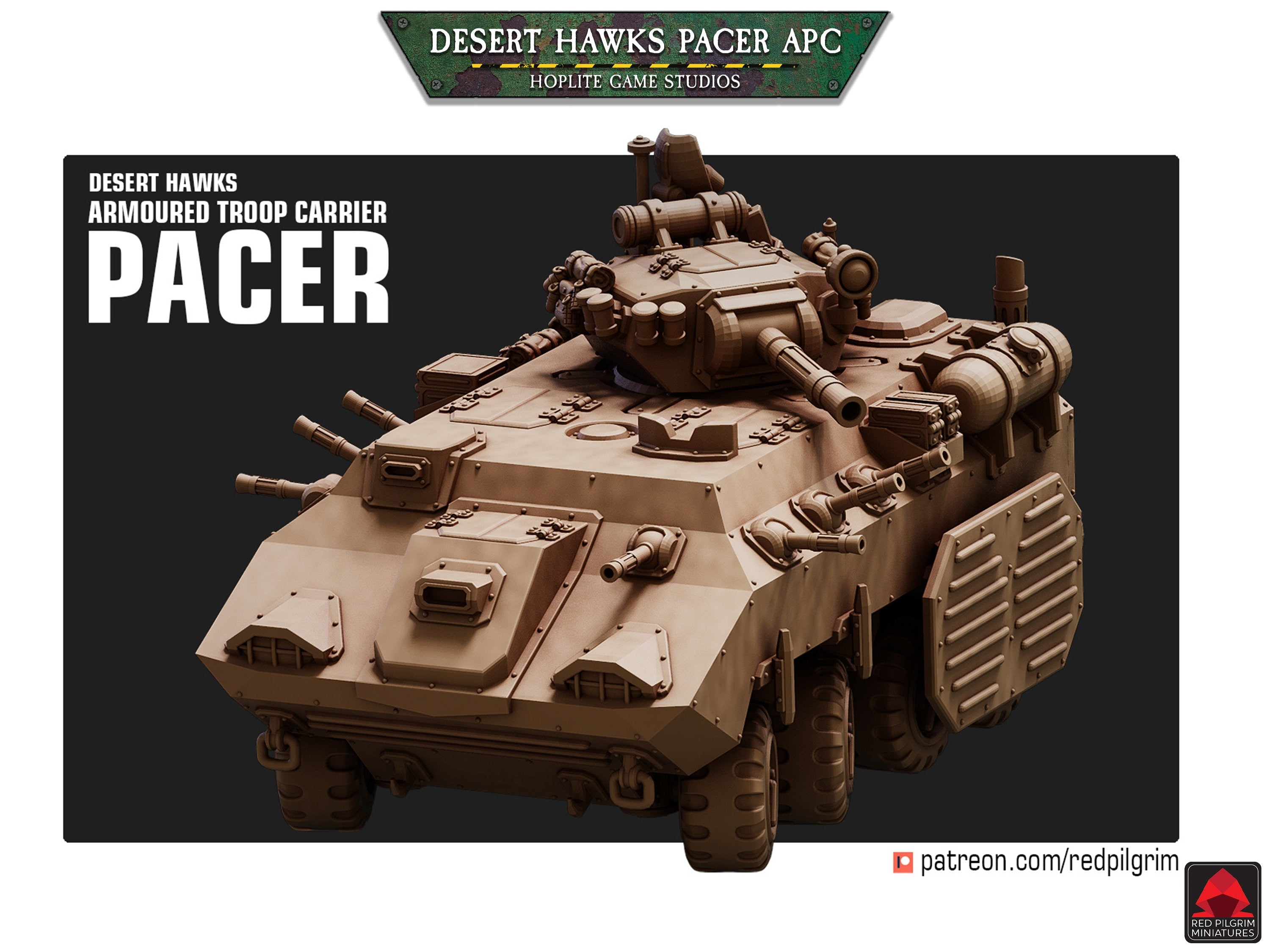 Desert Hawks Pacer APC | Red Pilgrim Miniatures | 32mm