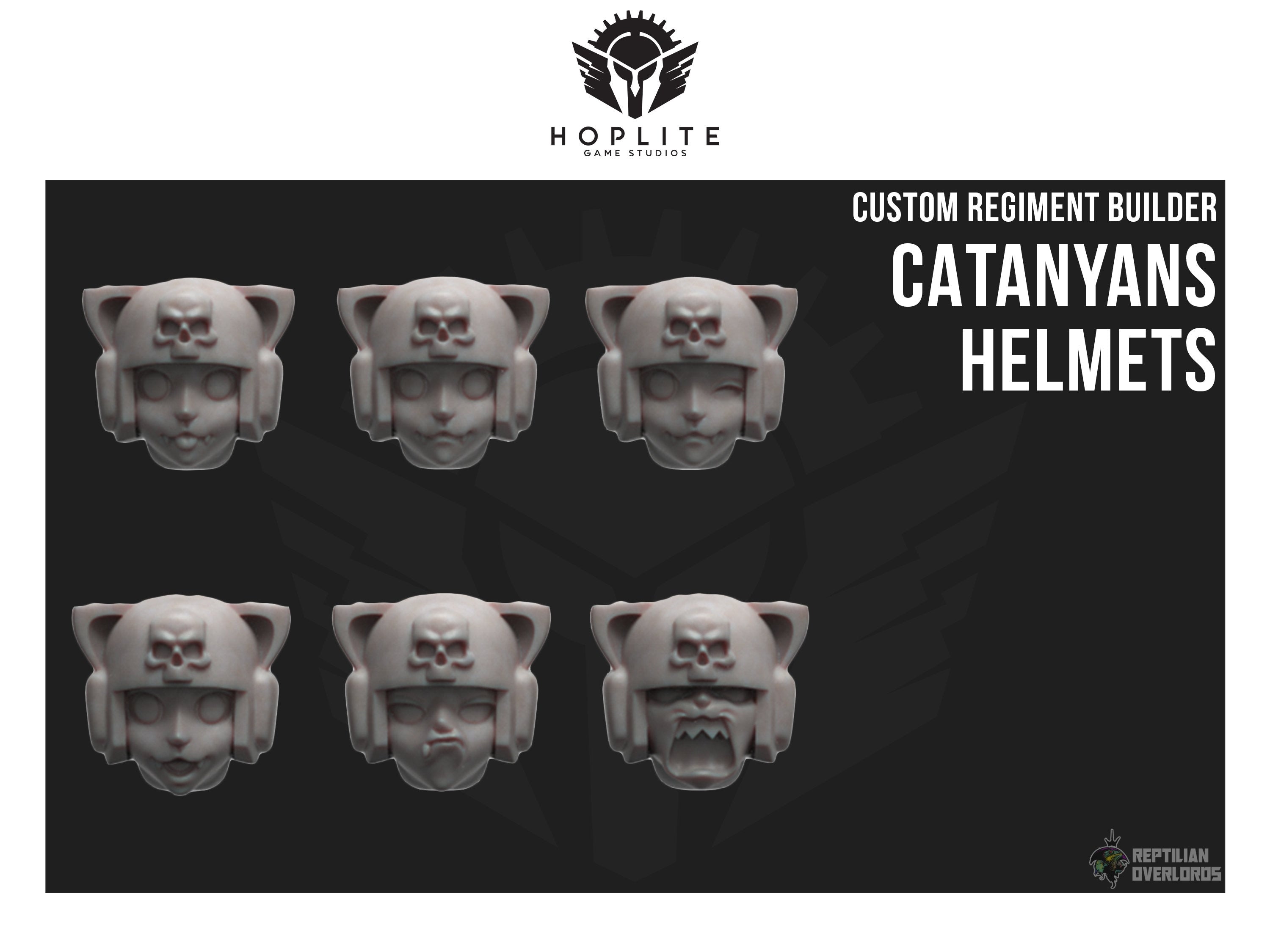Teile: Catanyans-Helme (x20) | Reptilian Overlords | 32 mm