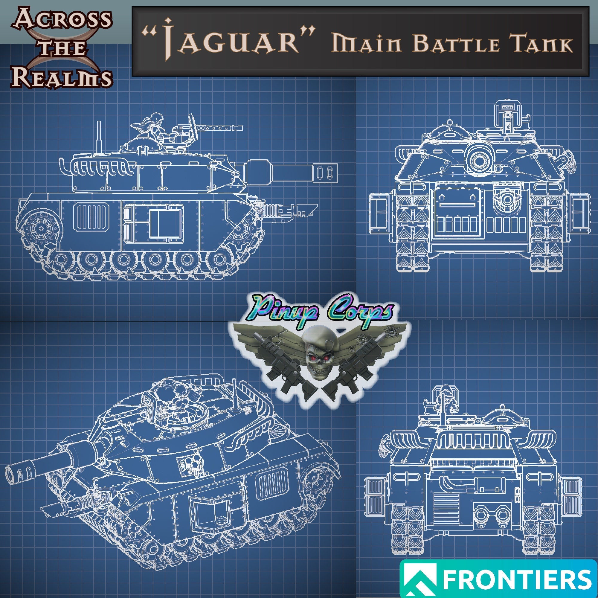 Pinup Corps Jaguar Siege Tank - Across the Realms | 28mm
