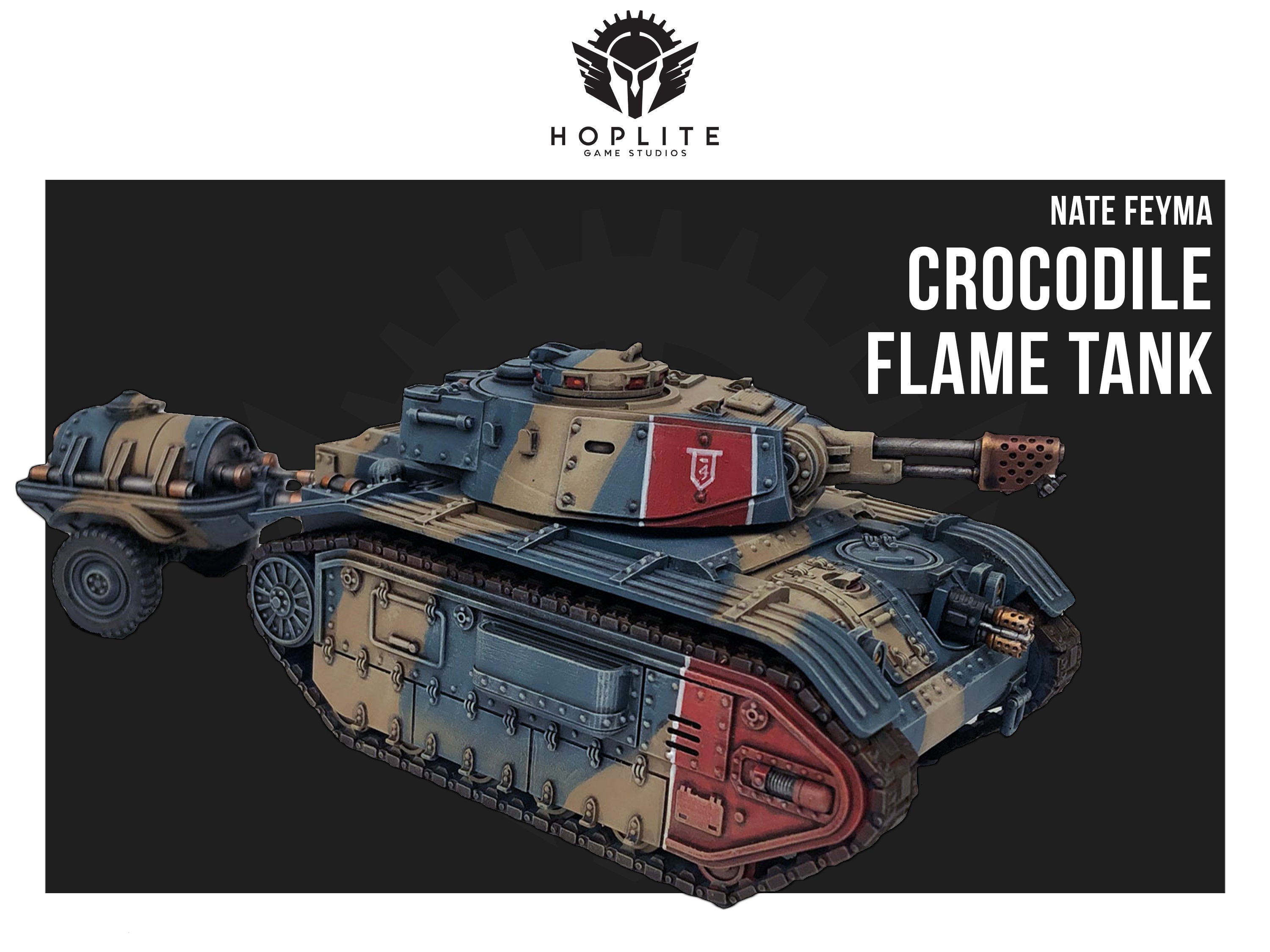 Krokodil-Flammenpanzer mit Tankanhänger
