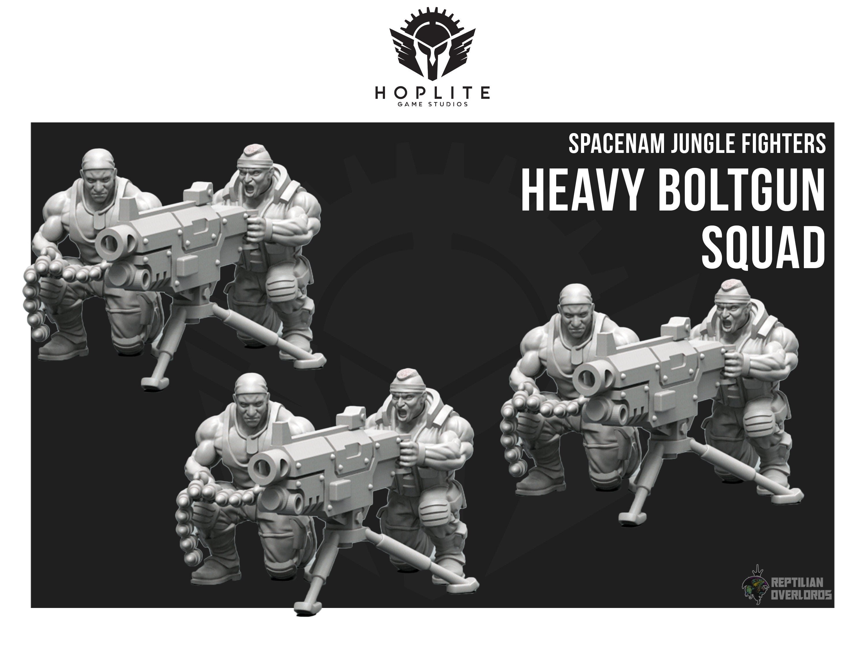 Spacenam: Heavy Boltgun Squad | Reptilian Overlords | 32mm