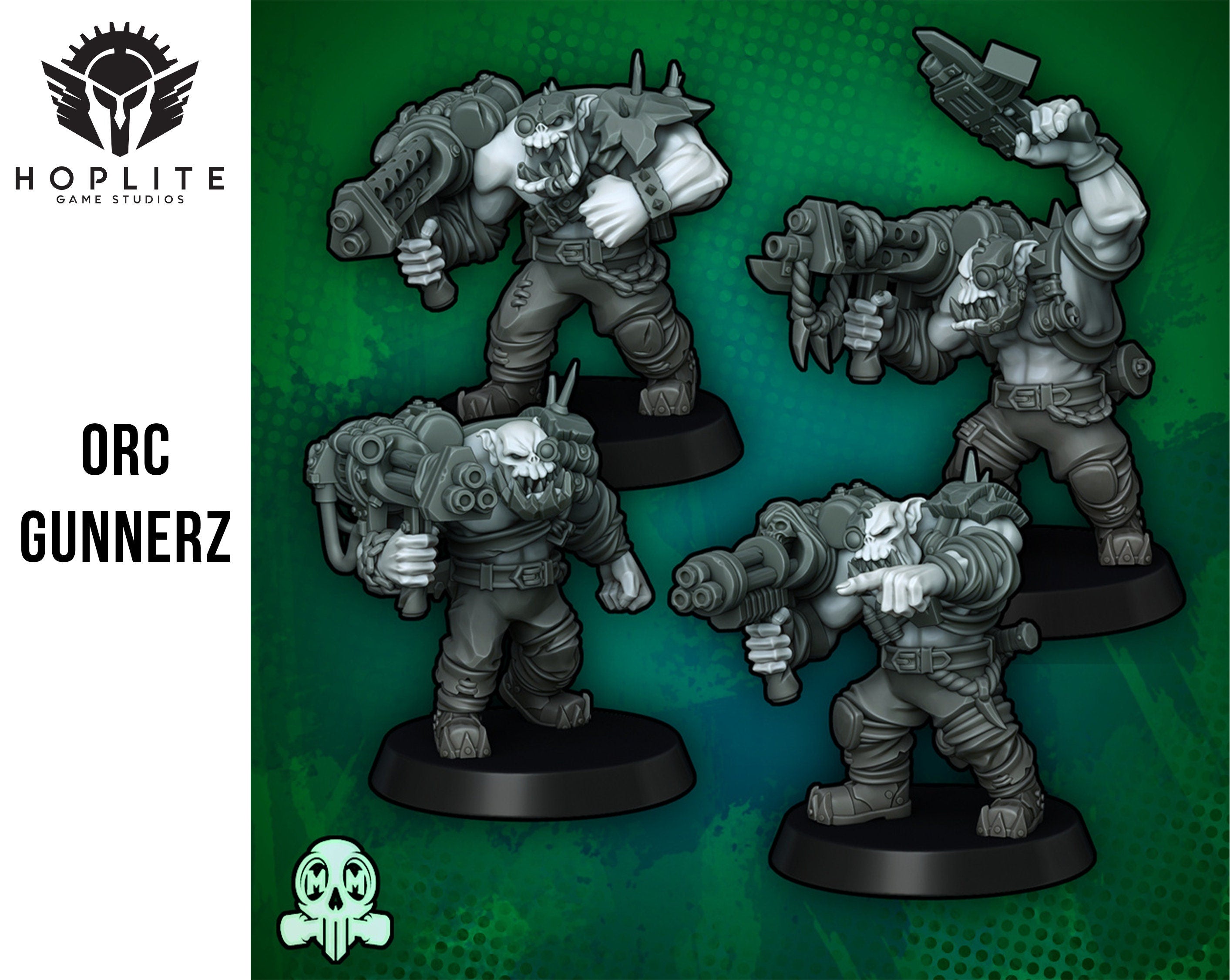 Space Orc Mutant Gunnerz, 5x Ladz | Space Orcs | Greenskin Orks |Malicious Miniatures