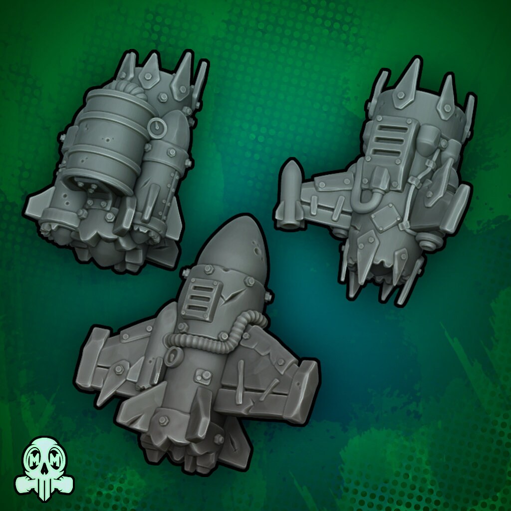 Orc Jetpack Ladz | Space Orcs | Greenskin Orks |Malicious Miniatures