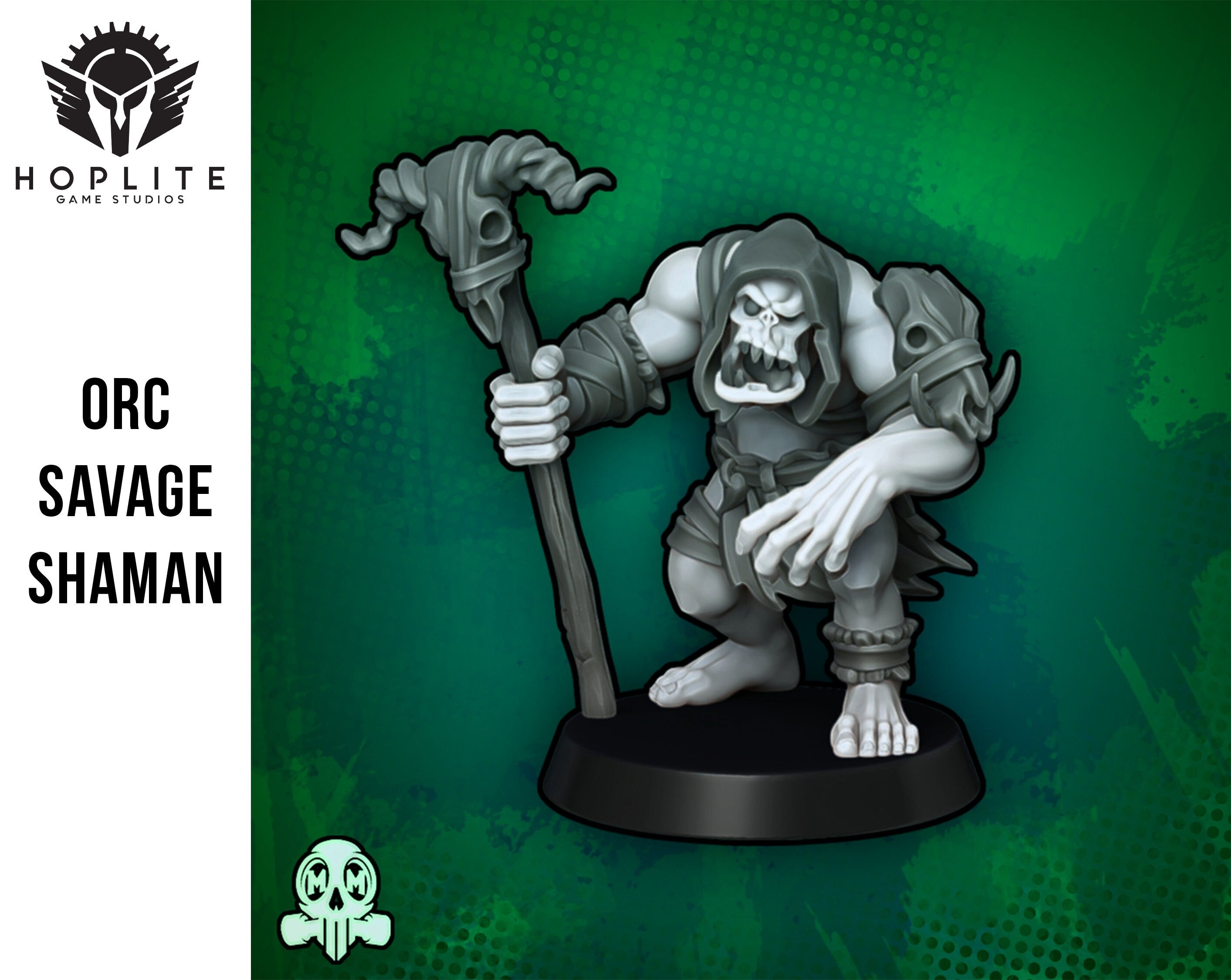 Space Orc Mutant Savage Shaman | Space Orcs | Greenskin Orks |Malicious Miniatures