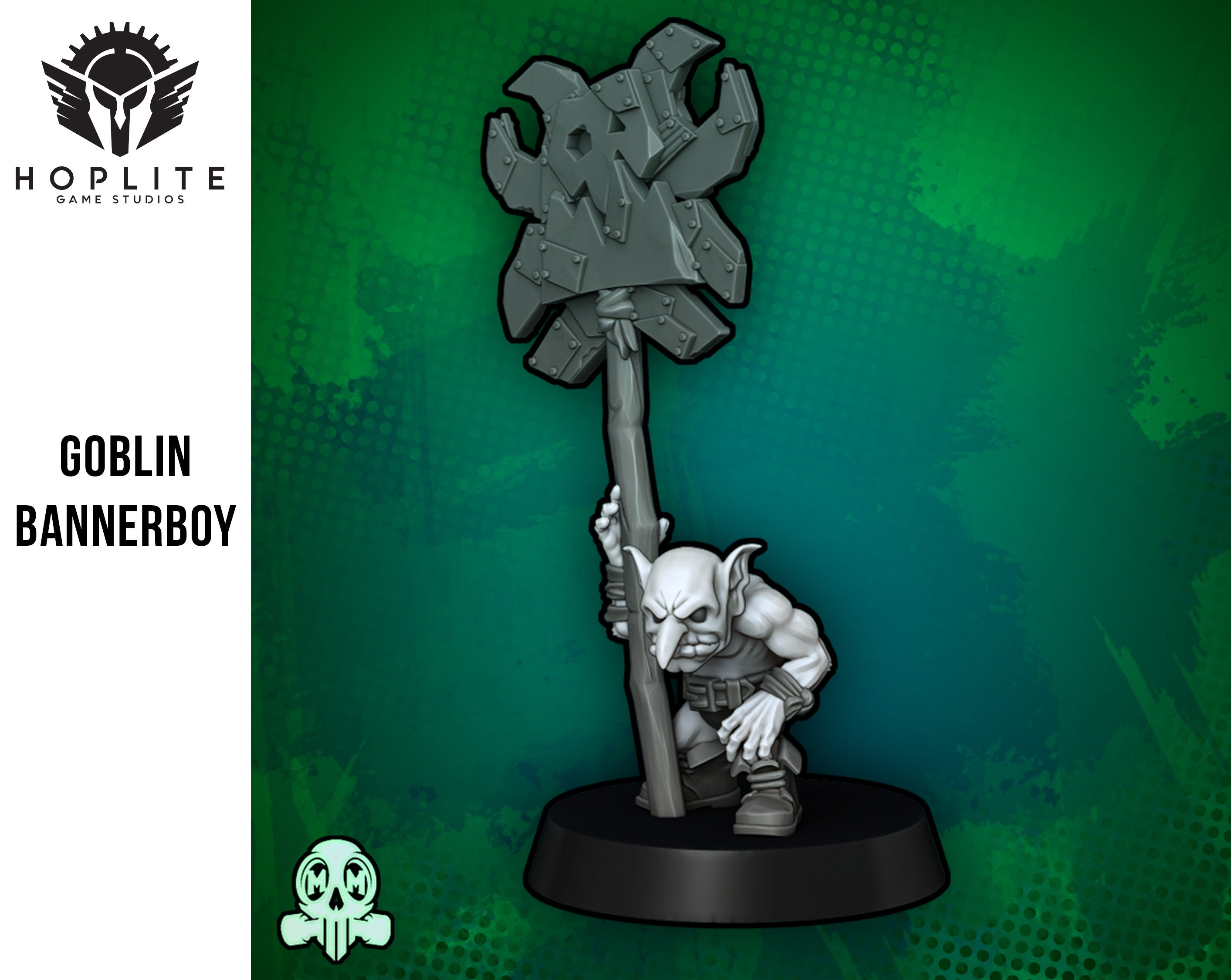 Goblin Bannerboy | Space Orcs | Greenskin Orks |Malicious Miniatures