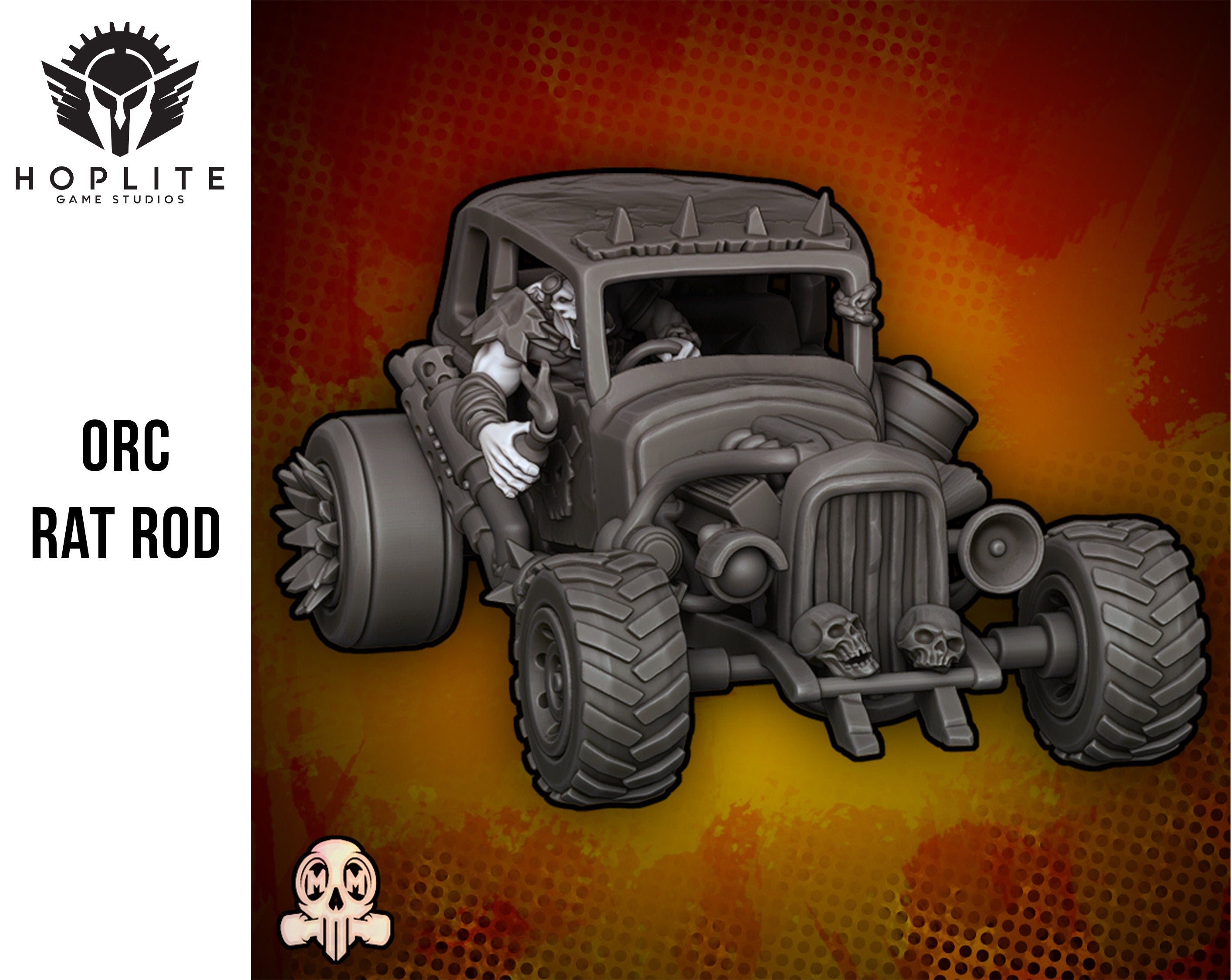 Orc Rat Rod | Space Orcs | Greenskin Orks |Malicious Miniatures