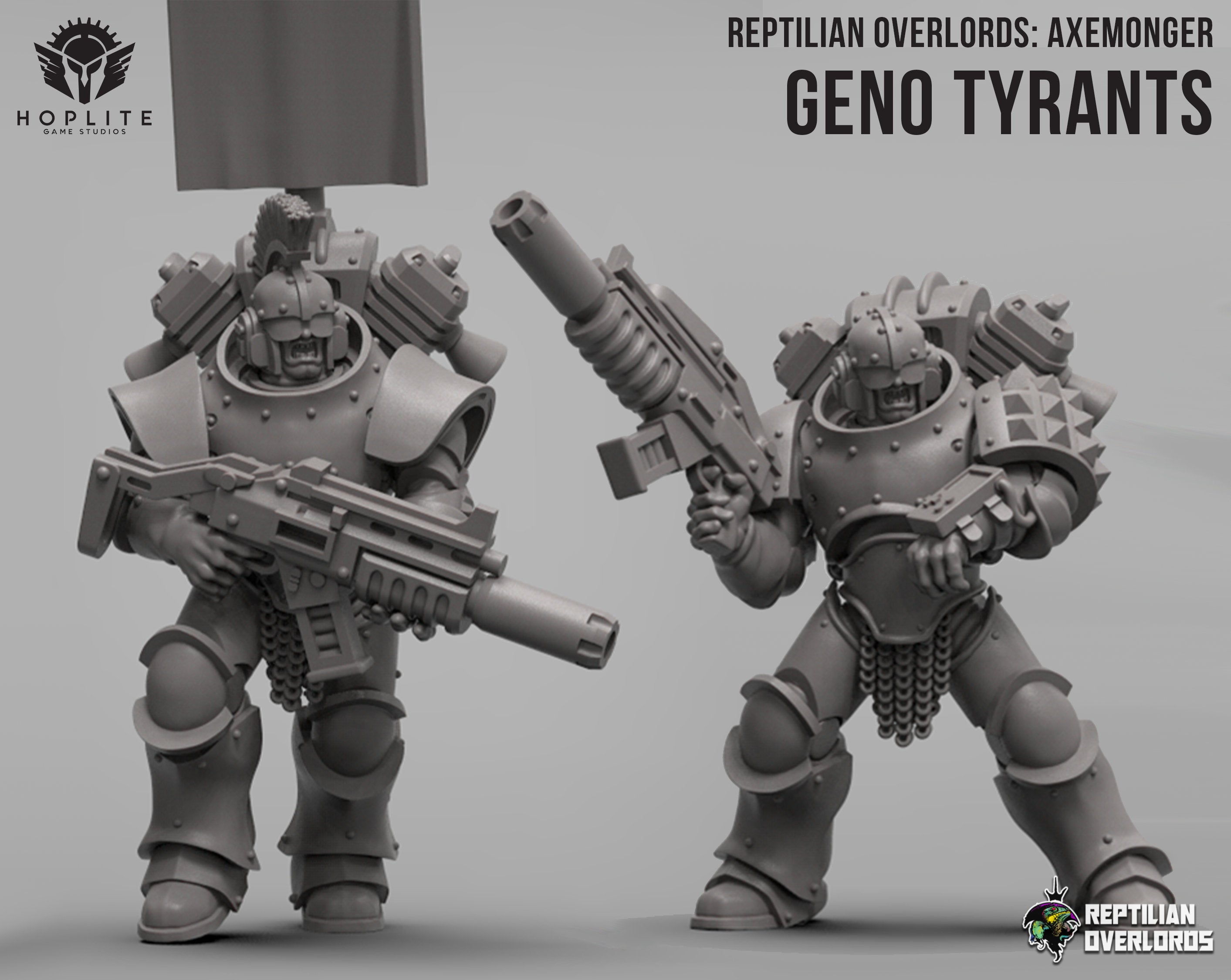 Axemonger: Geno Tyrants | Reptilian Overlords | 28mm