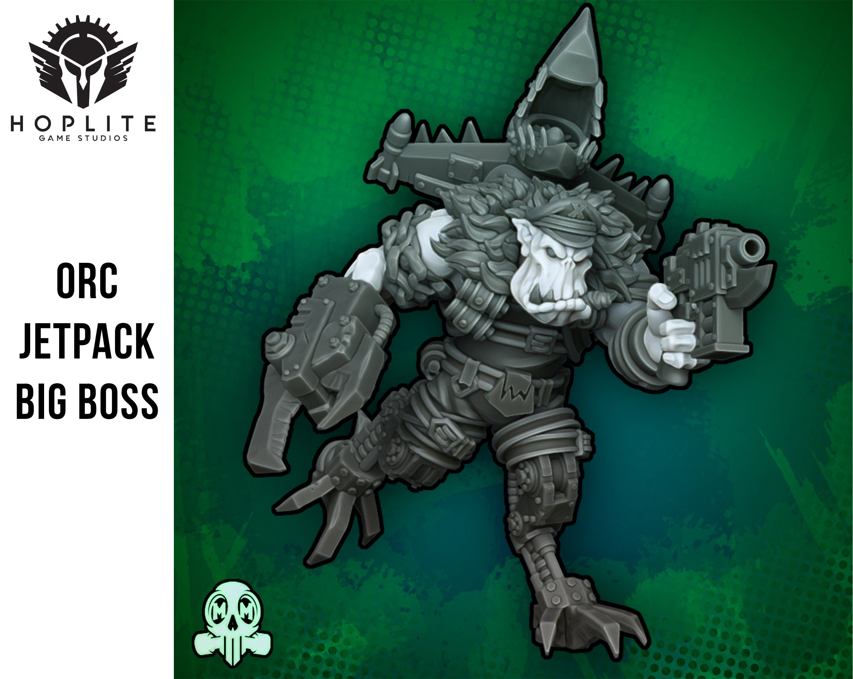 Orc Jetpack Big Boss | Space Orcs | Greenskin Orks |Malicious Miniatures
