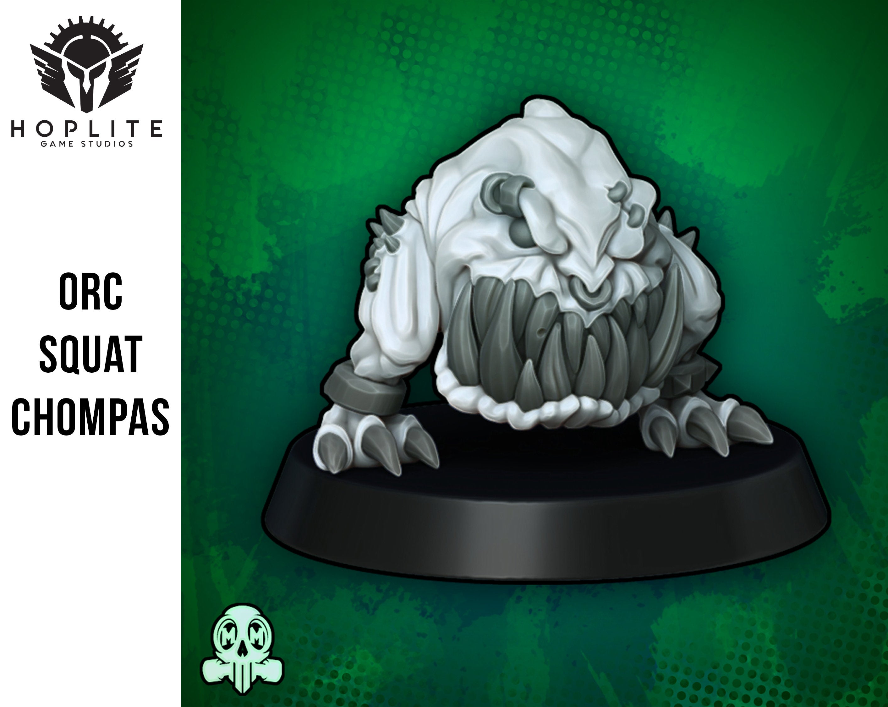 Orc Squat Chompas | Space Orcs | Greenskin Orks |Malicious Miniatures