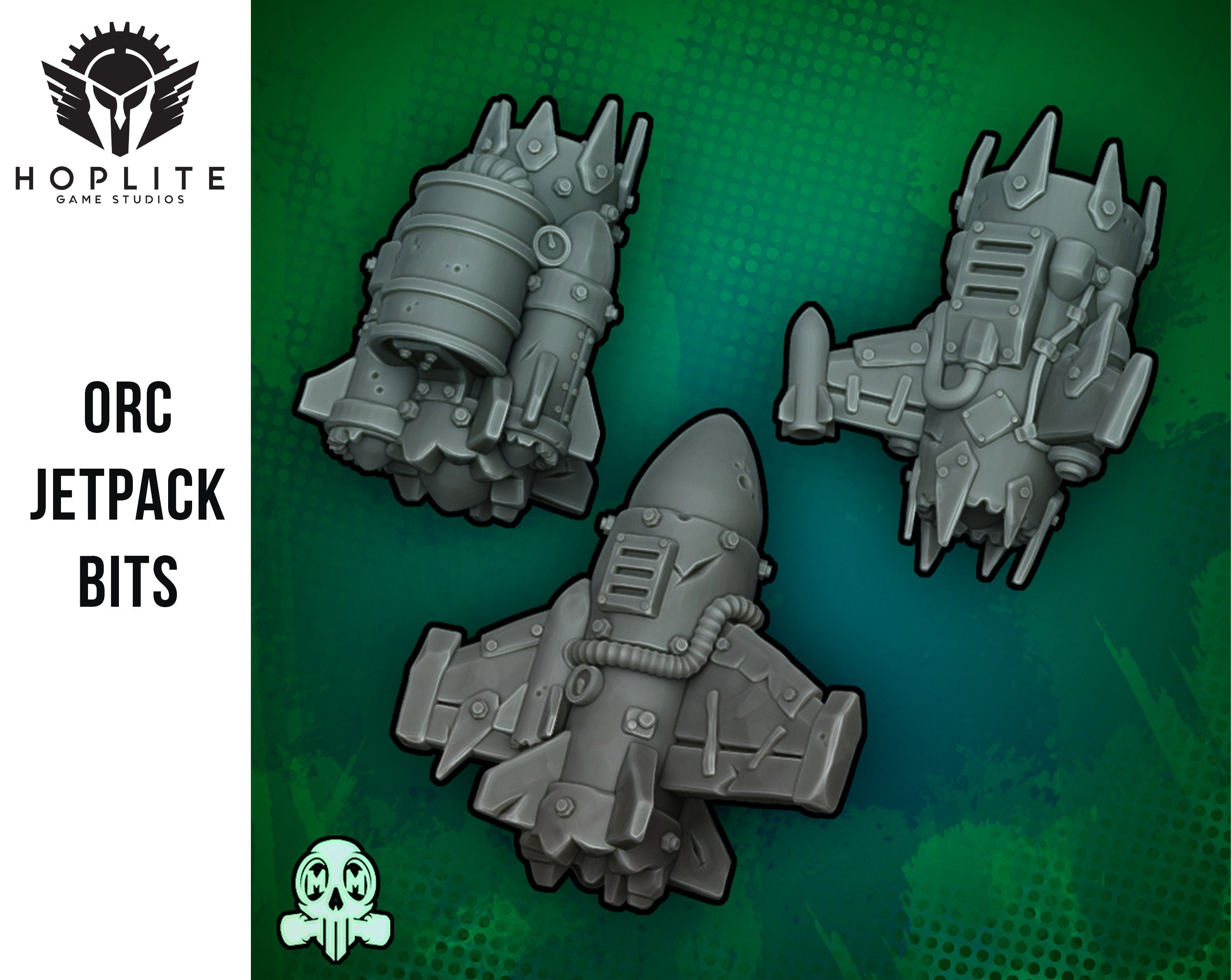 Orc Jetpack Bits, x10 | Space Orcs | Greenskin Orks |Malicious Miniatures