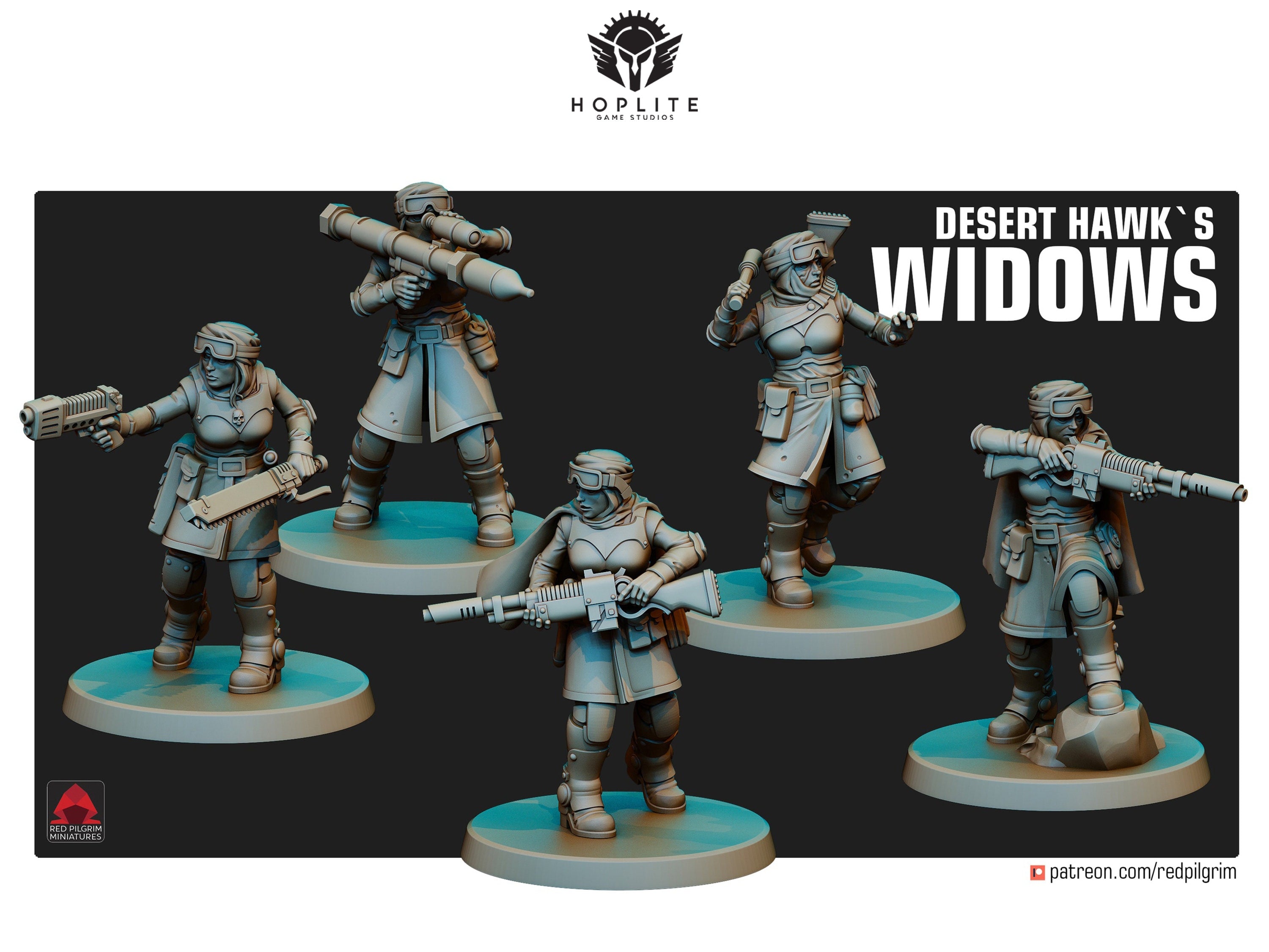 Desert Hawks Widows | Red Pilgrim Miniatures | 32mm