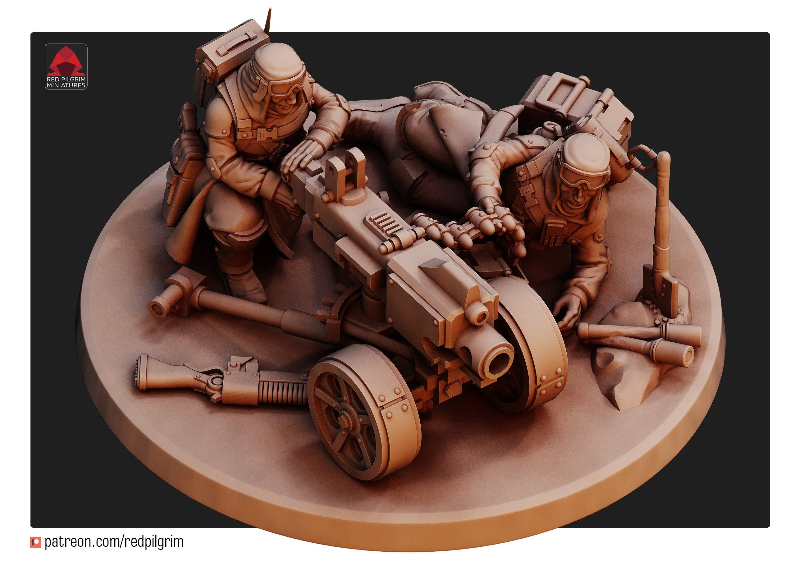 Desert Hawks Heavy Boltgun Team | Red Pilgrim Miniatures | 32mm