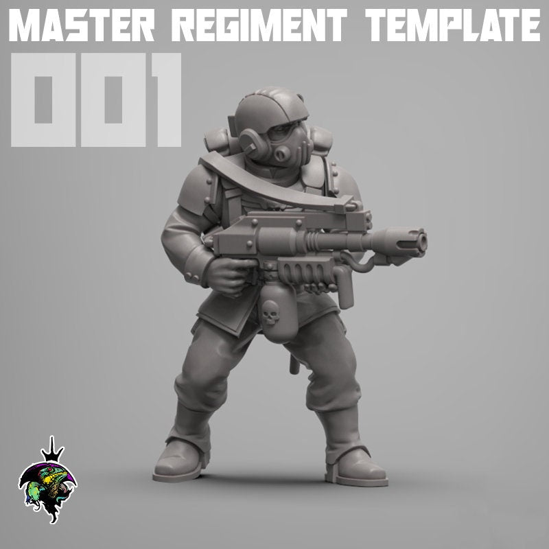Parts: Master Regiment Template: Torsos (x10) | Reptilian Overlords | 28mm