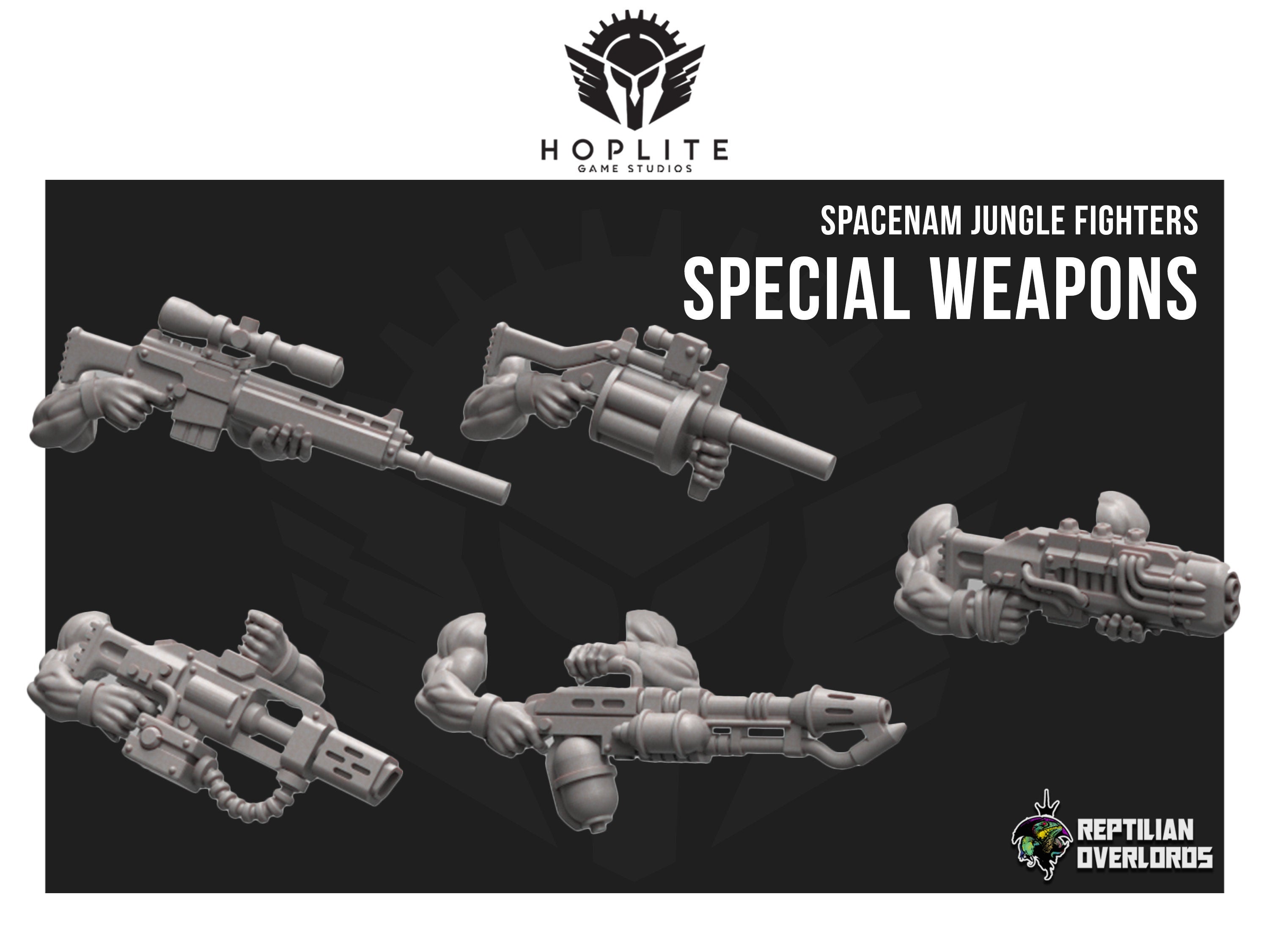 Parts: Spacenam Special Weapons (x5) | Reptilian Overlords | 32mm