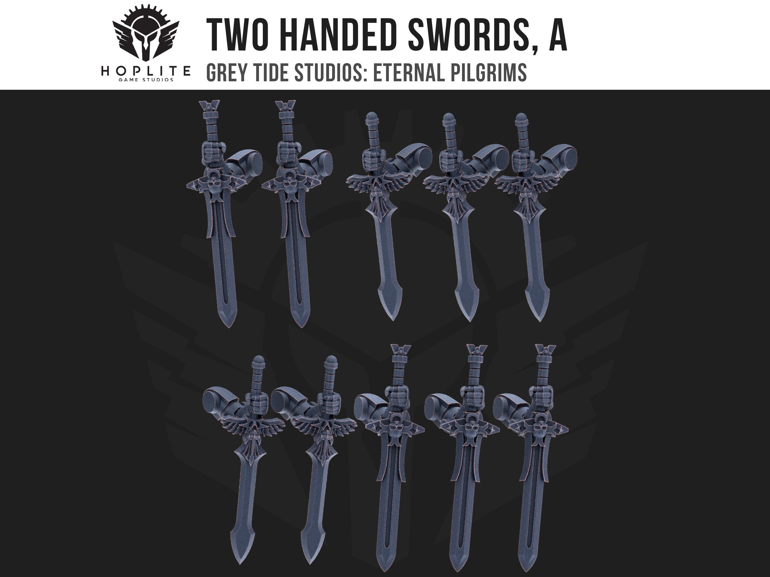 Two Handed Swords, A (x10) | Grey Tide Studios | Eternal Pilgrims | Conversion Parts & Bits