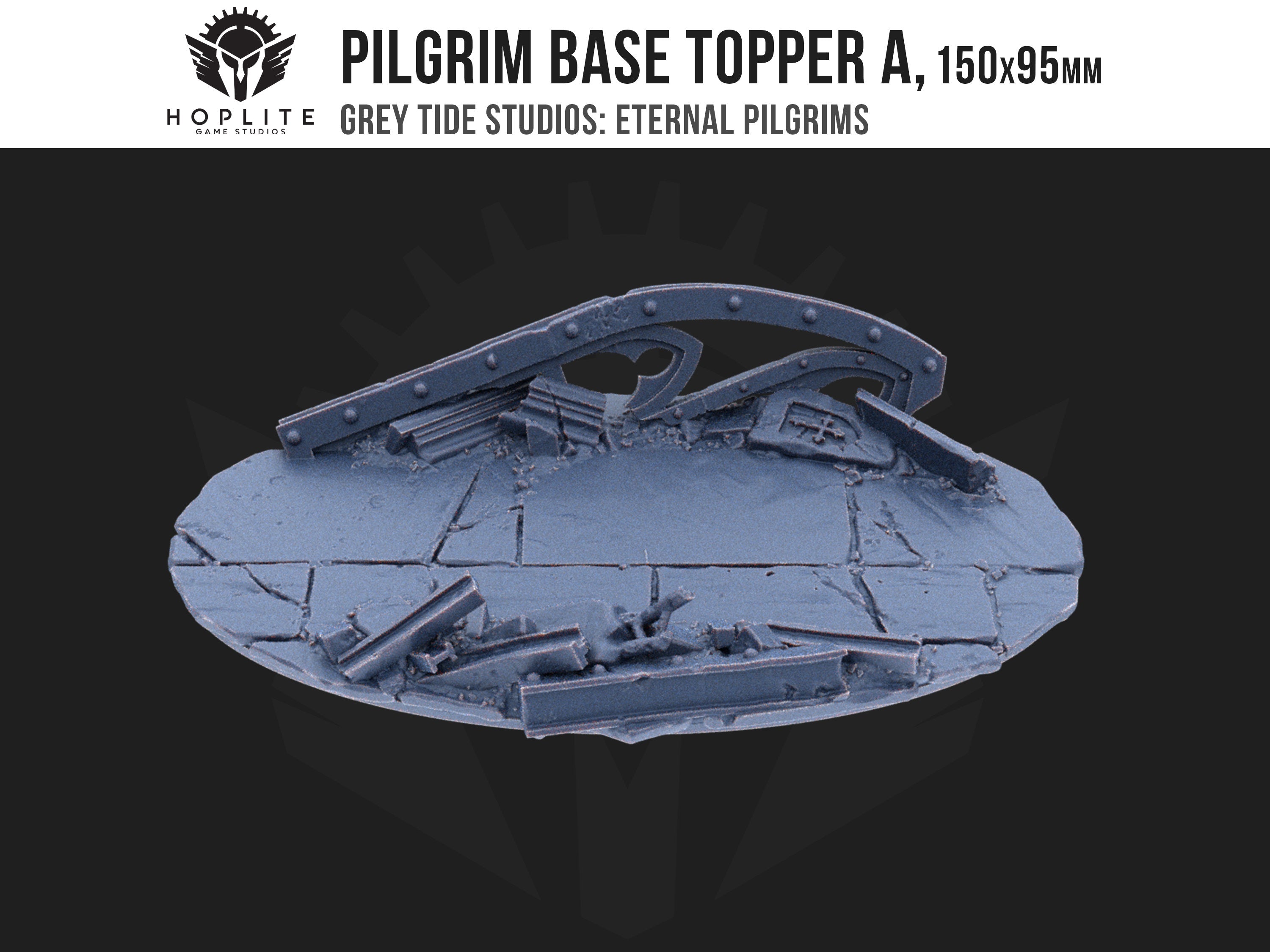 Pilgrim Base Topper A, 150x95mm (x1) | Grey Tide Studios | Eternal Pilgrims | Conversion Parts & Bits