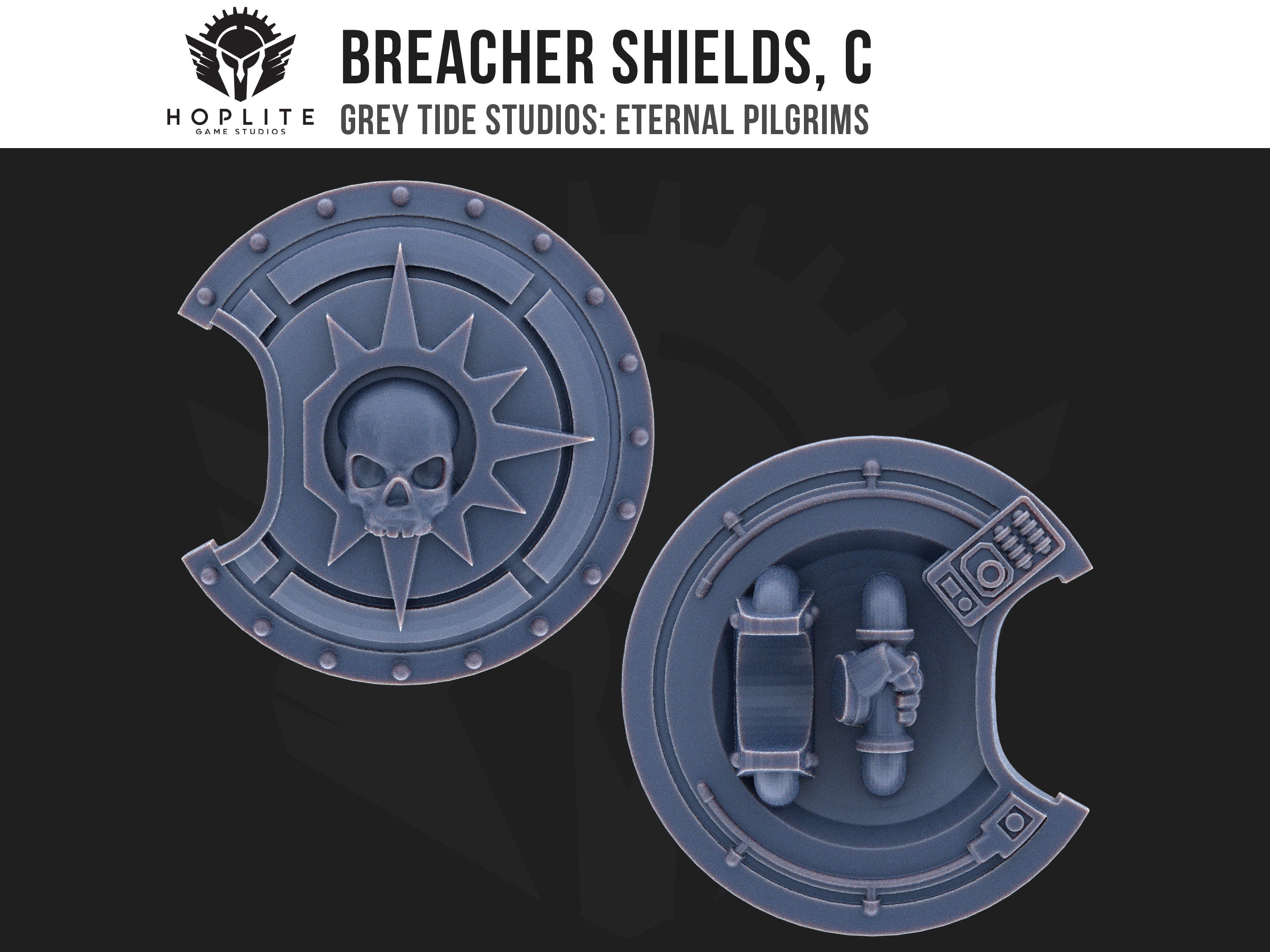 Breacher Shields, C (x10) | Grey Tide Studios | Eternal Pilgrims | Conversion Parts & Bits
