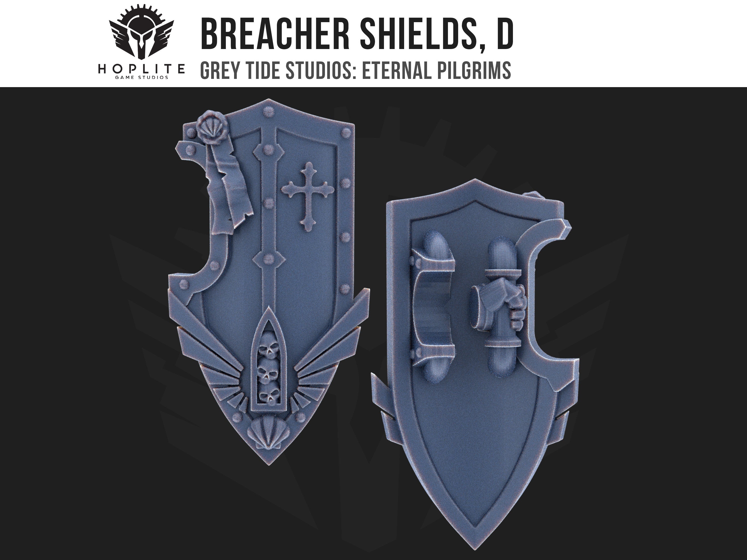 Breacher Shields, D (x10) | Grey Tide Studios | Eternal Pilgrims | Conversion Parts & Bits