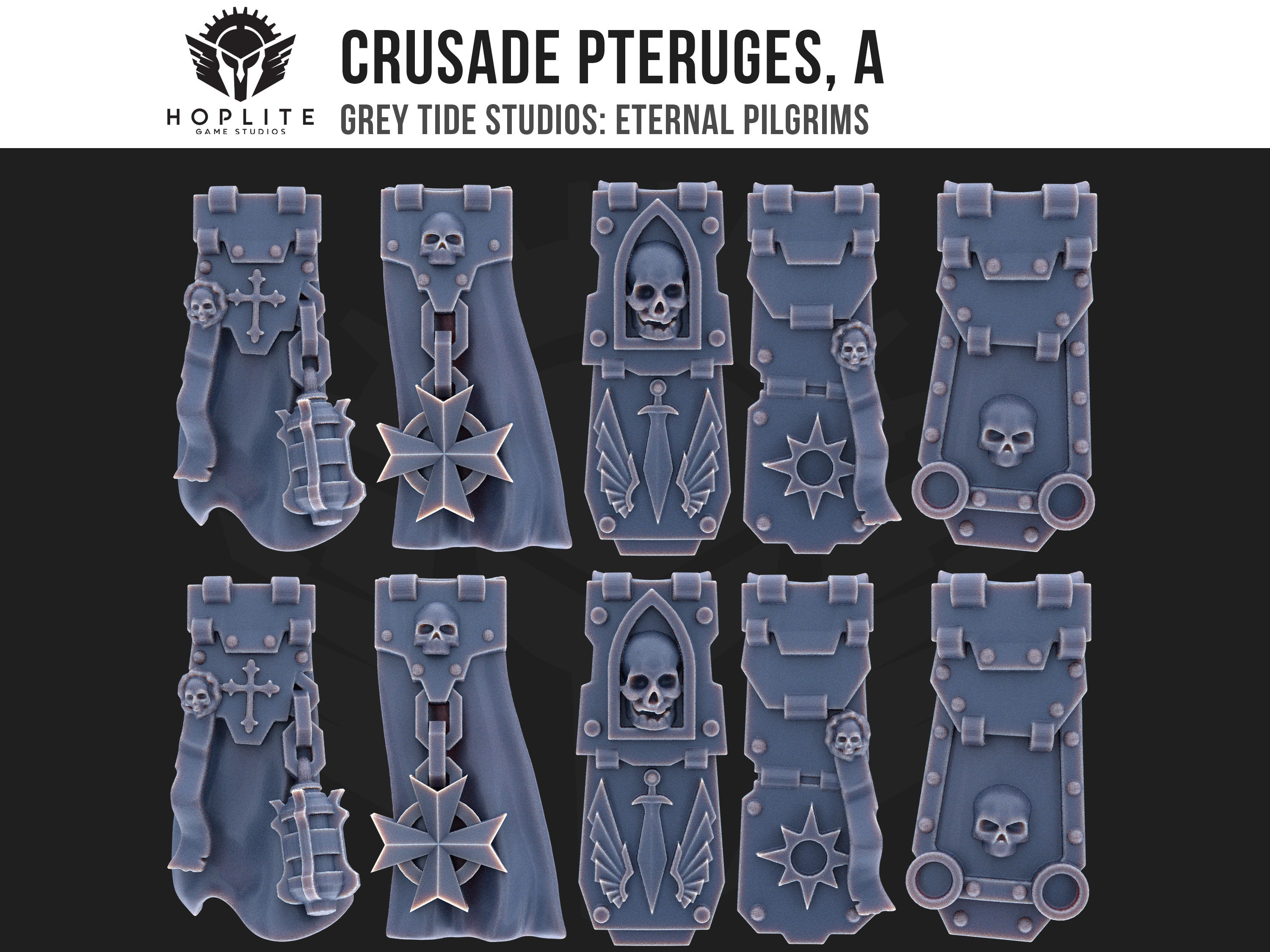 Cruzada Pteruges, A (x10) | Estudios de marea gris | Peregrinos eternos | Piezas y brocas de conversión