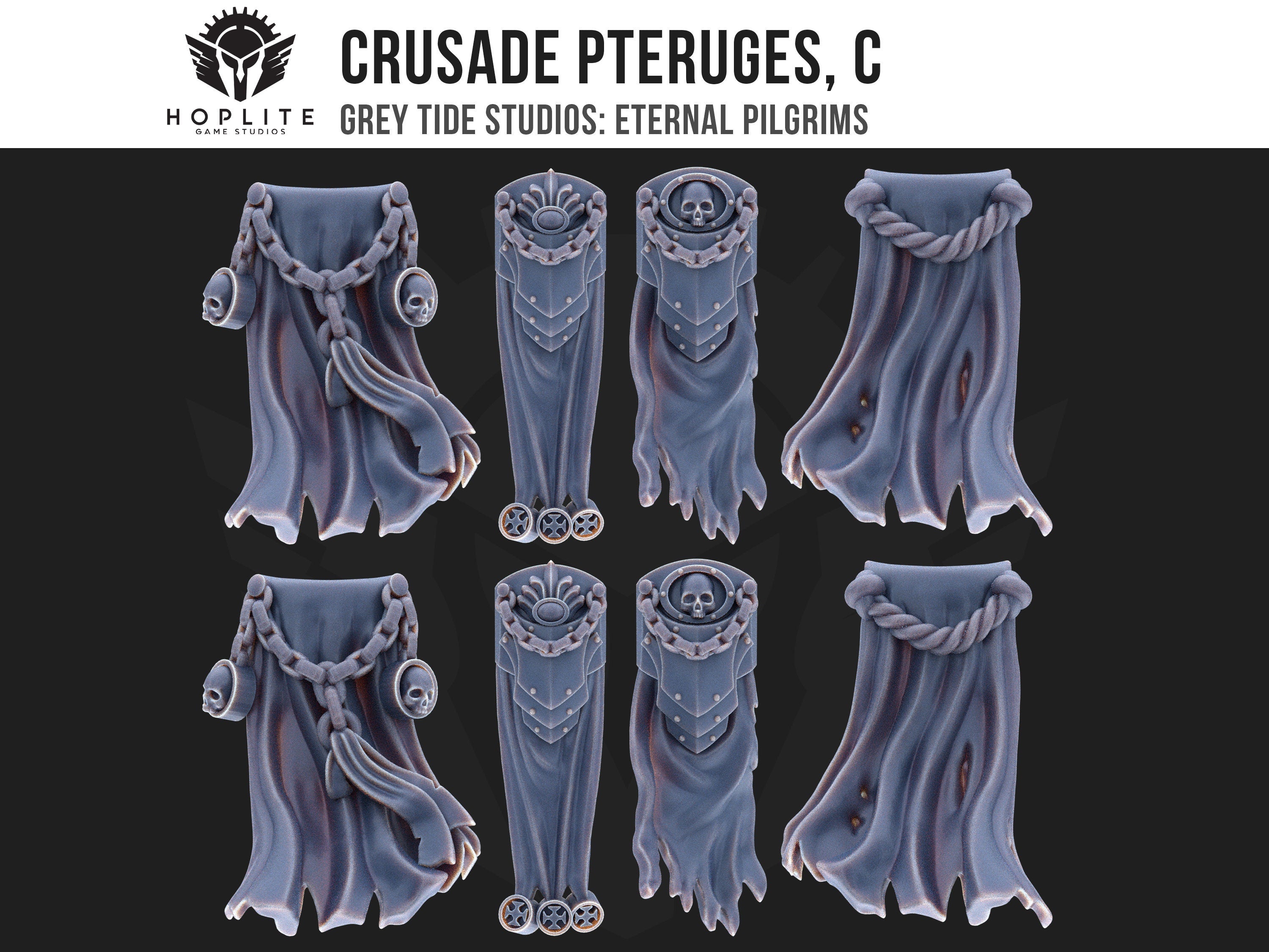 Cruzada Pteruges, C (x10) | Estudios de marea gris | Peregrinos eternos | Piezas y brocas de conversión