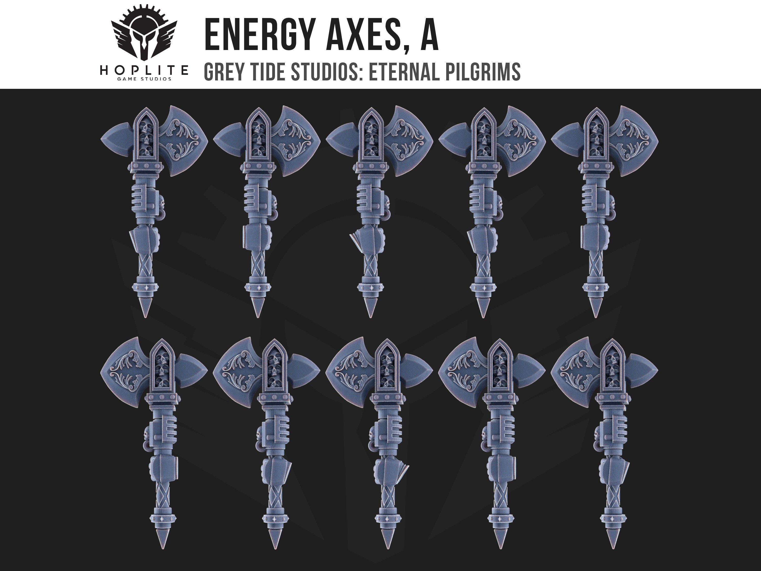 Energieäxte, A (x10) | Grey Tide Studios | Eternal Pilgrims | Umbauteile &amp; Bits