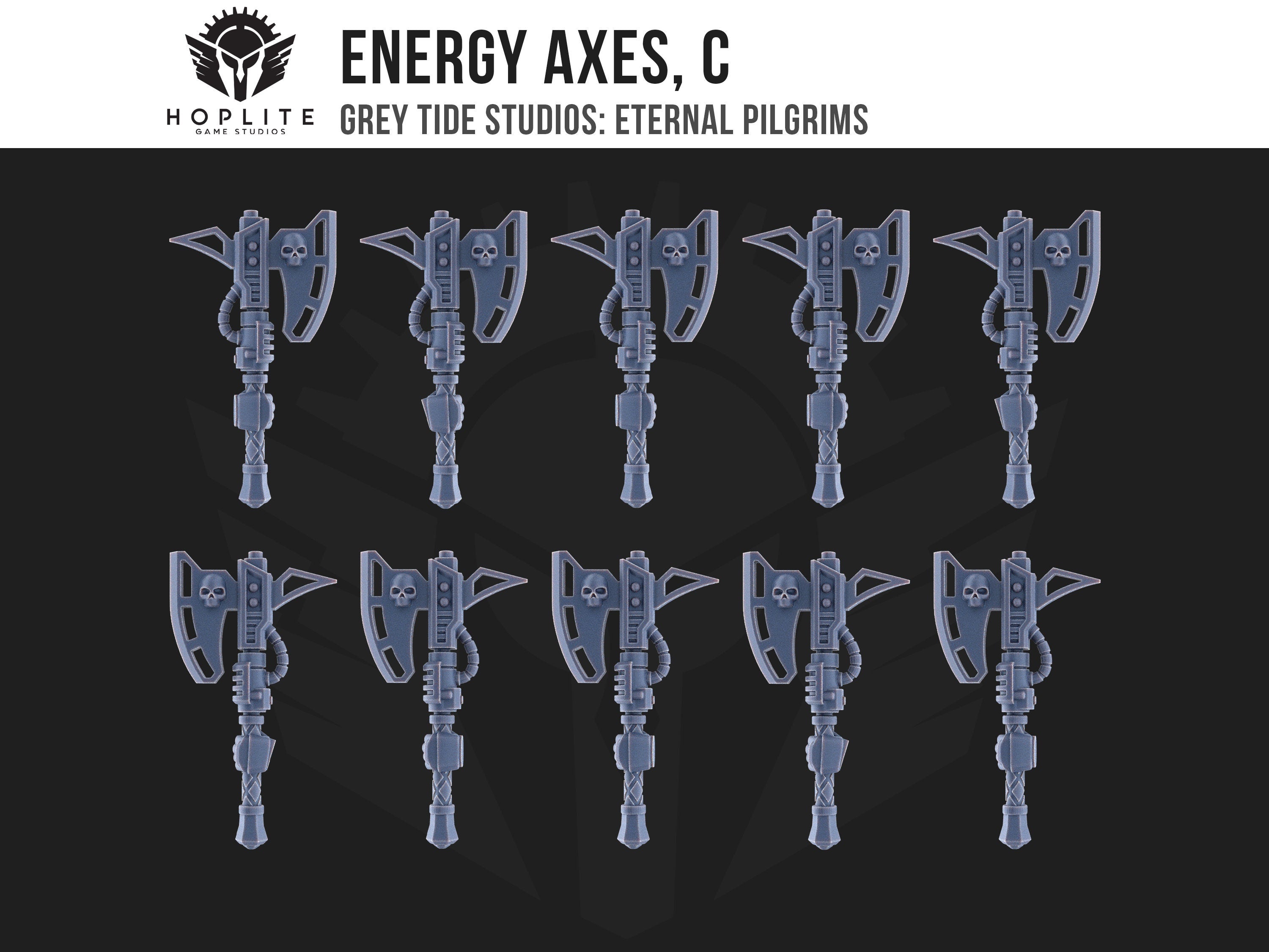 Energy Axes, C (x10) | Grey Tide Studios | Eternal Pilgrims | Conversion Parts & Bits