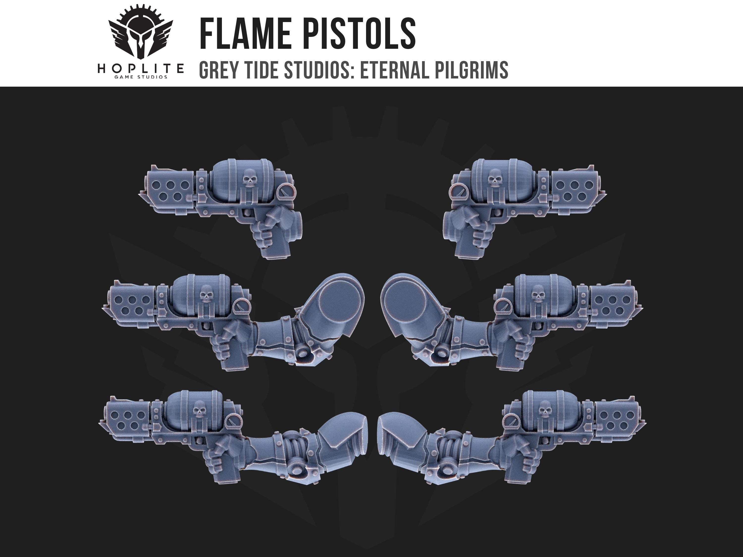 Flame Pistols (x6) | Grey Tide Studios | Eternal Pilgrims | Conversion Parts & Bits