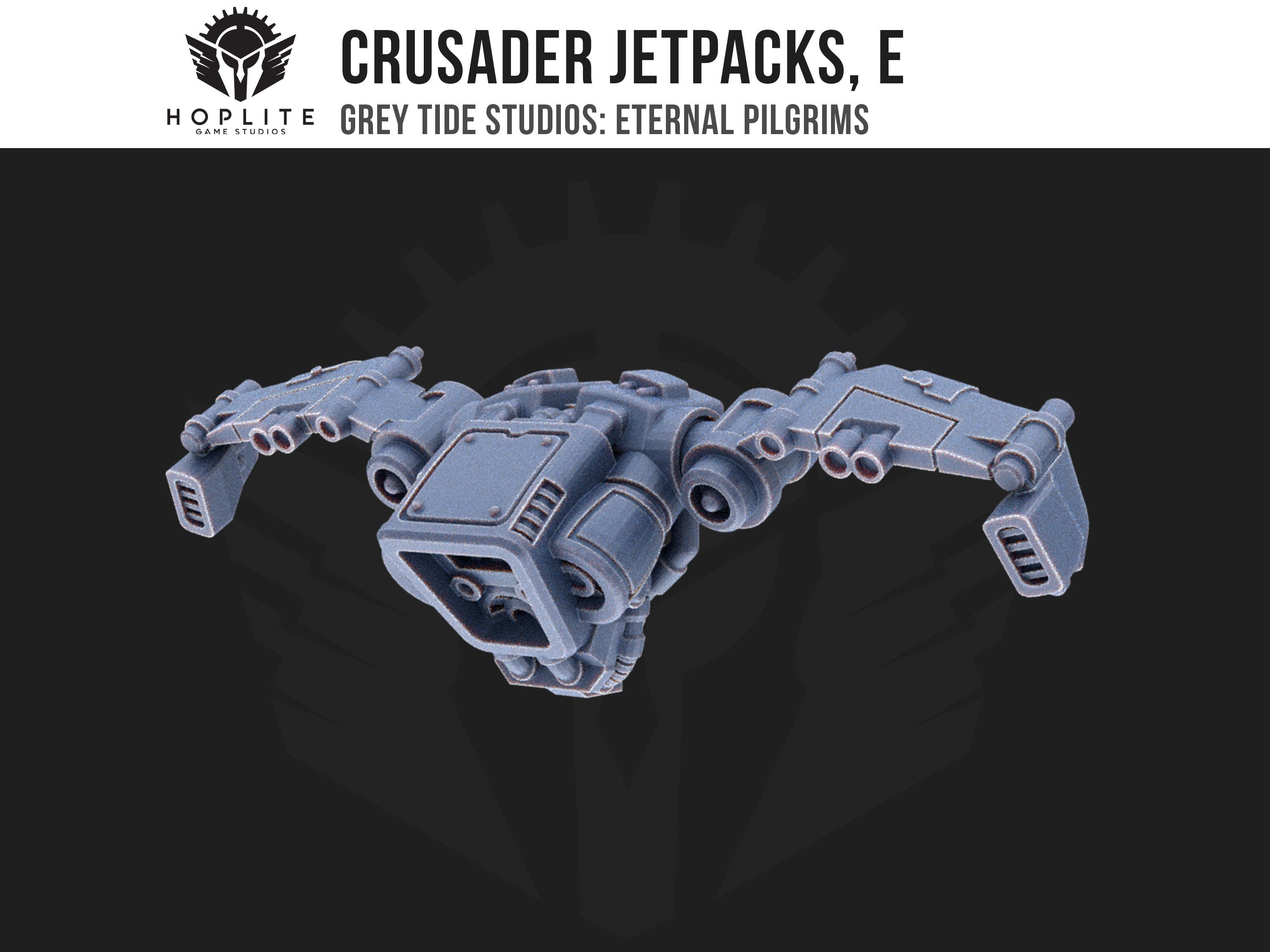 Crusade Jetpacks E (x5) | Grey Tide Studios | Eternal Pilgrims | Conversion Parts & Bits