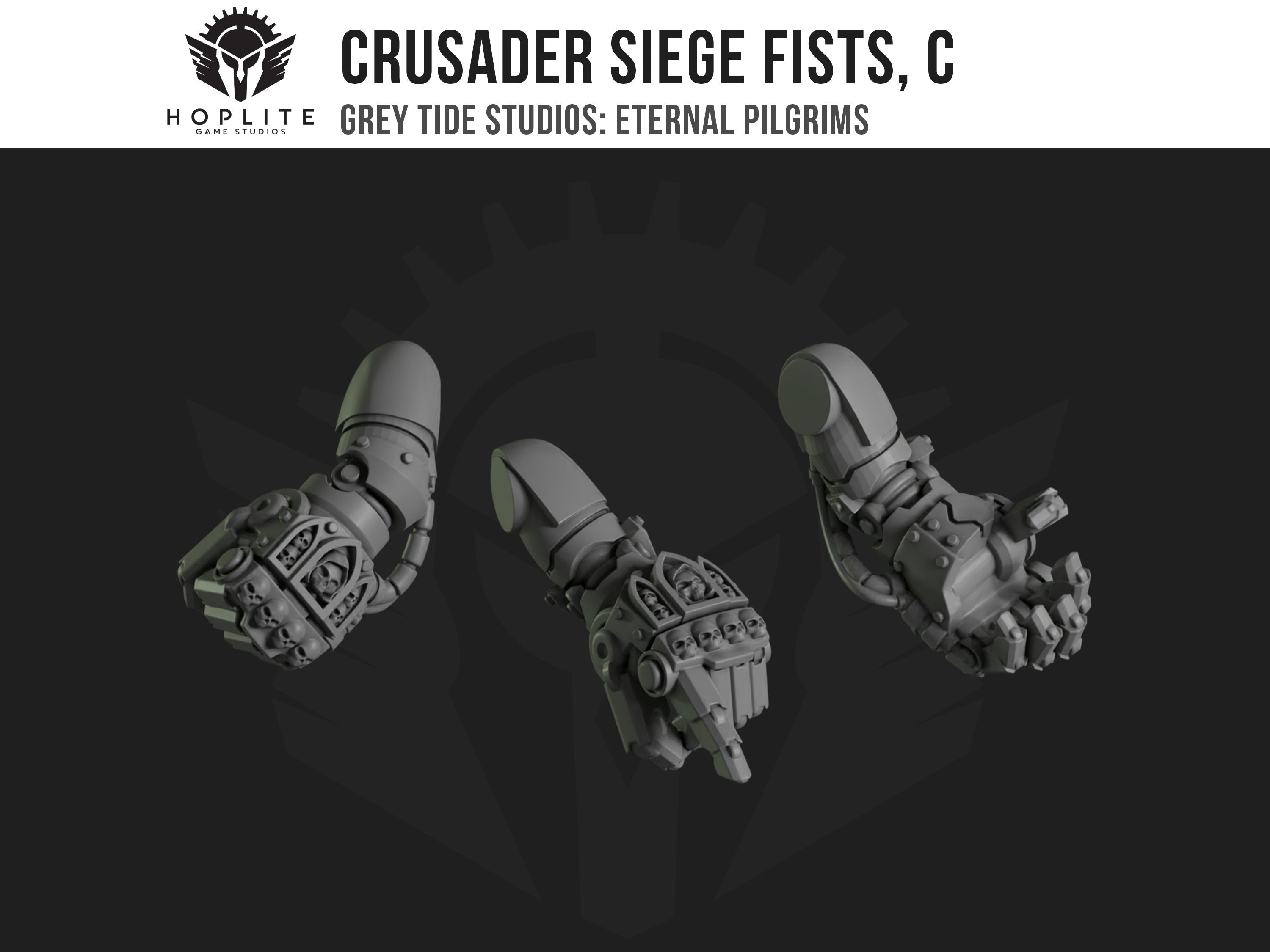 Crusader Siege Fists, C (x10) | Grey Tide Studios | Eternal Pilgrims | Umbauteile &amp; Bits
