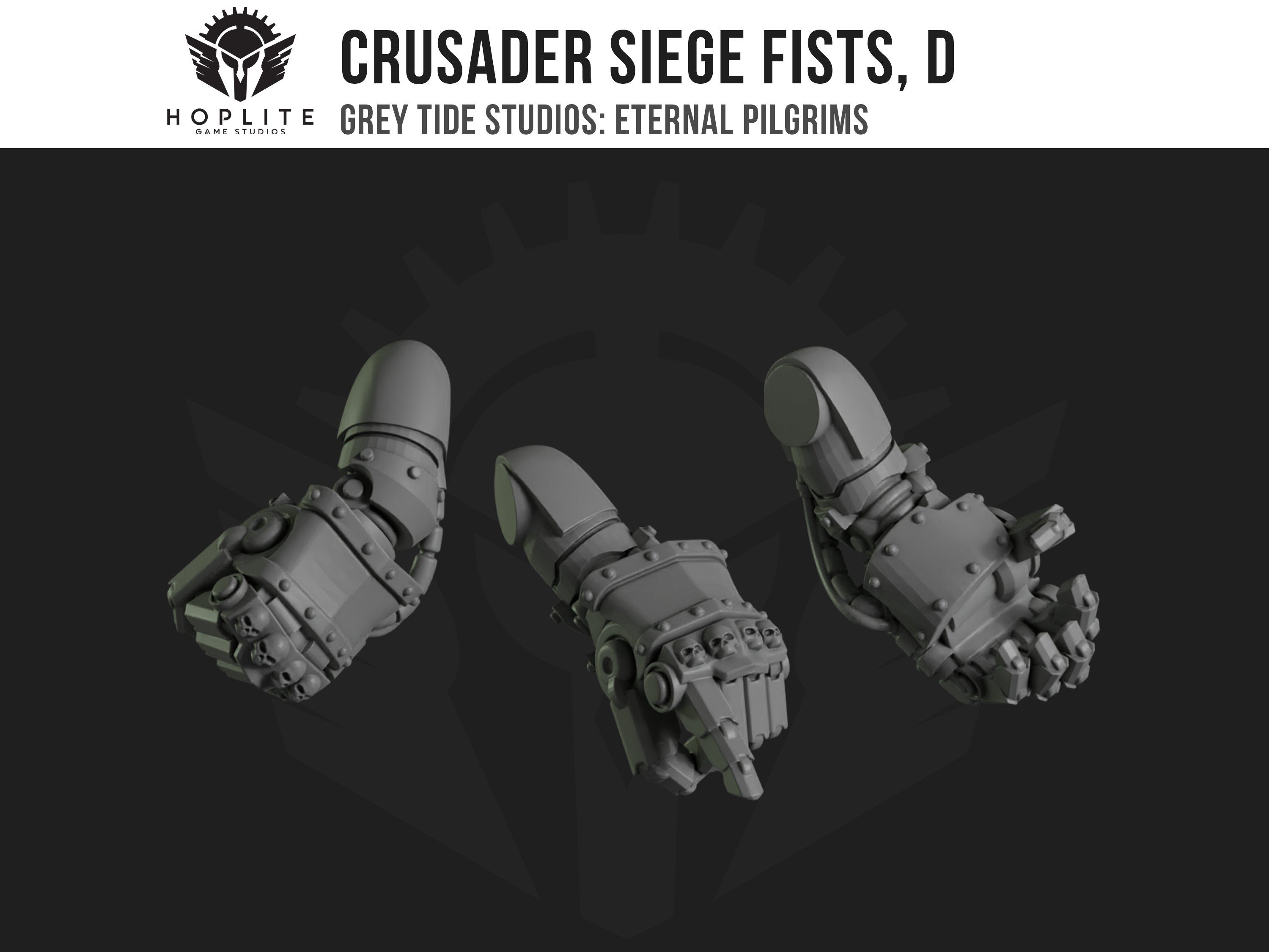 Crusader Siege Fists, D (x10) | Grey Tide Studios | Eternal Pilgrims | Conversion Parts & Bits