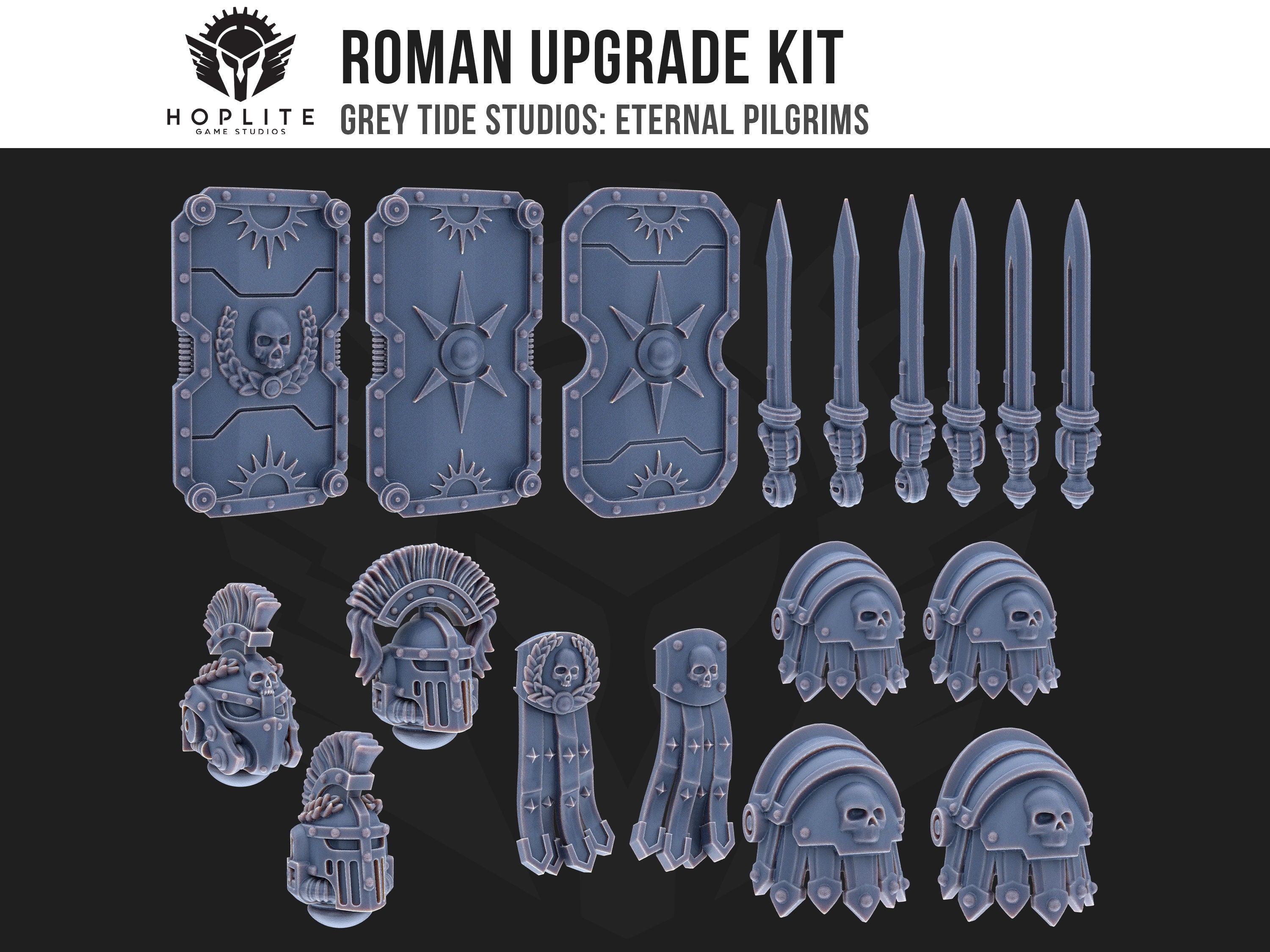 Kit de actualización romano (x18) | Estudios de marea gris | Peregrinos eternos | Piezas y brocas de conversión