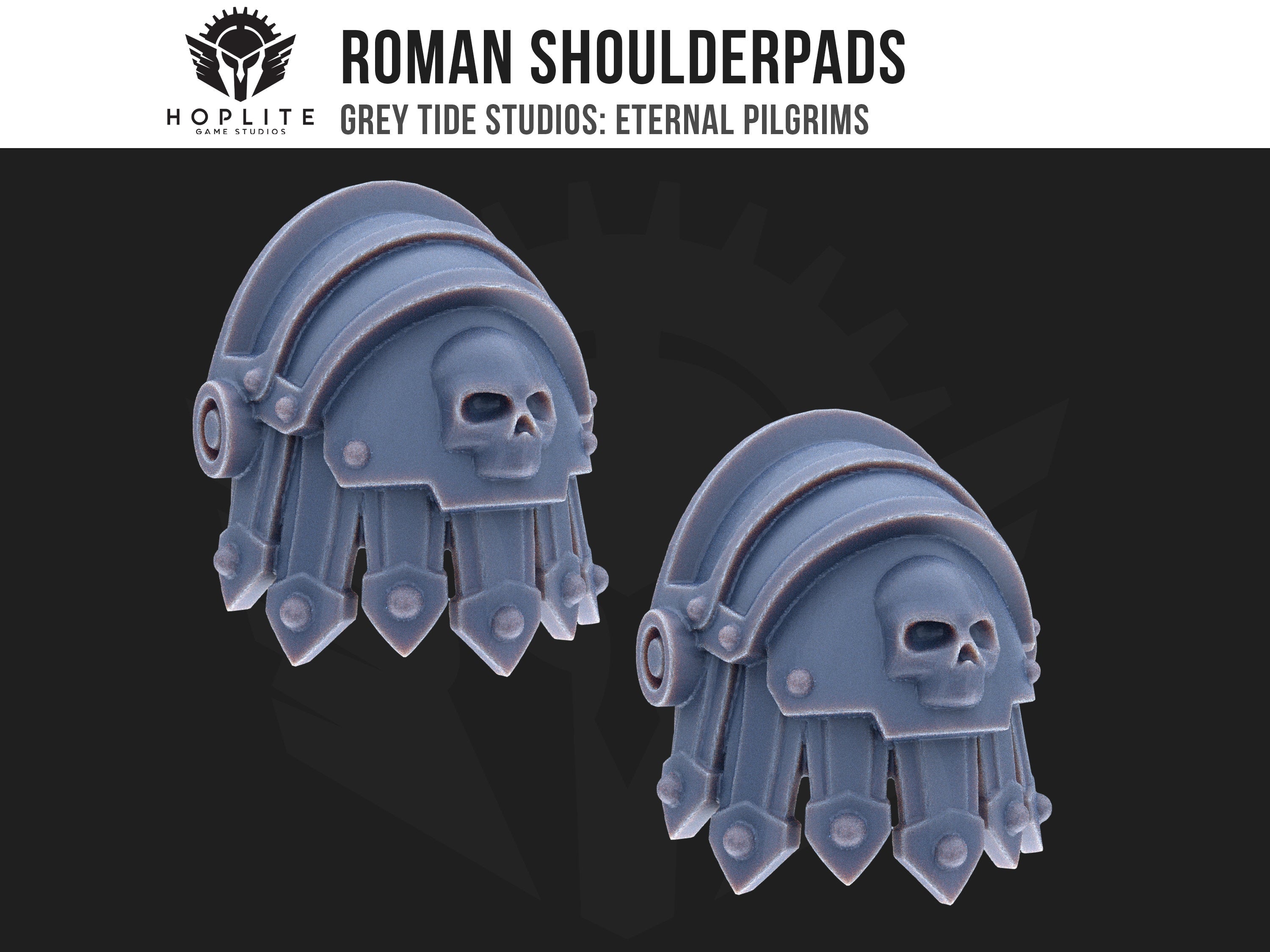 Roman Shoulderpads (x10) | Grey Tide Studios | Eternal Pilgrims | Conversion Parts & Bits