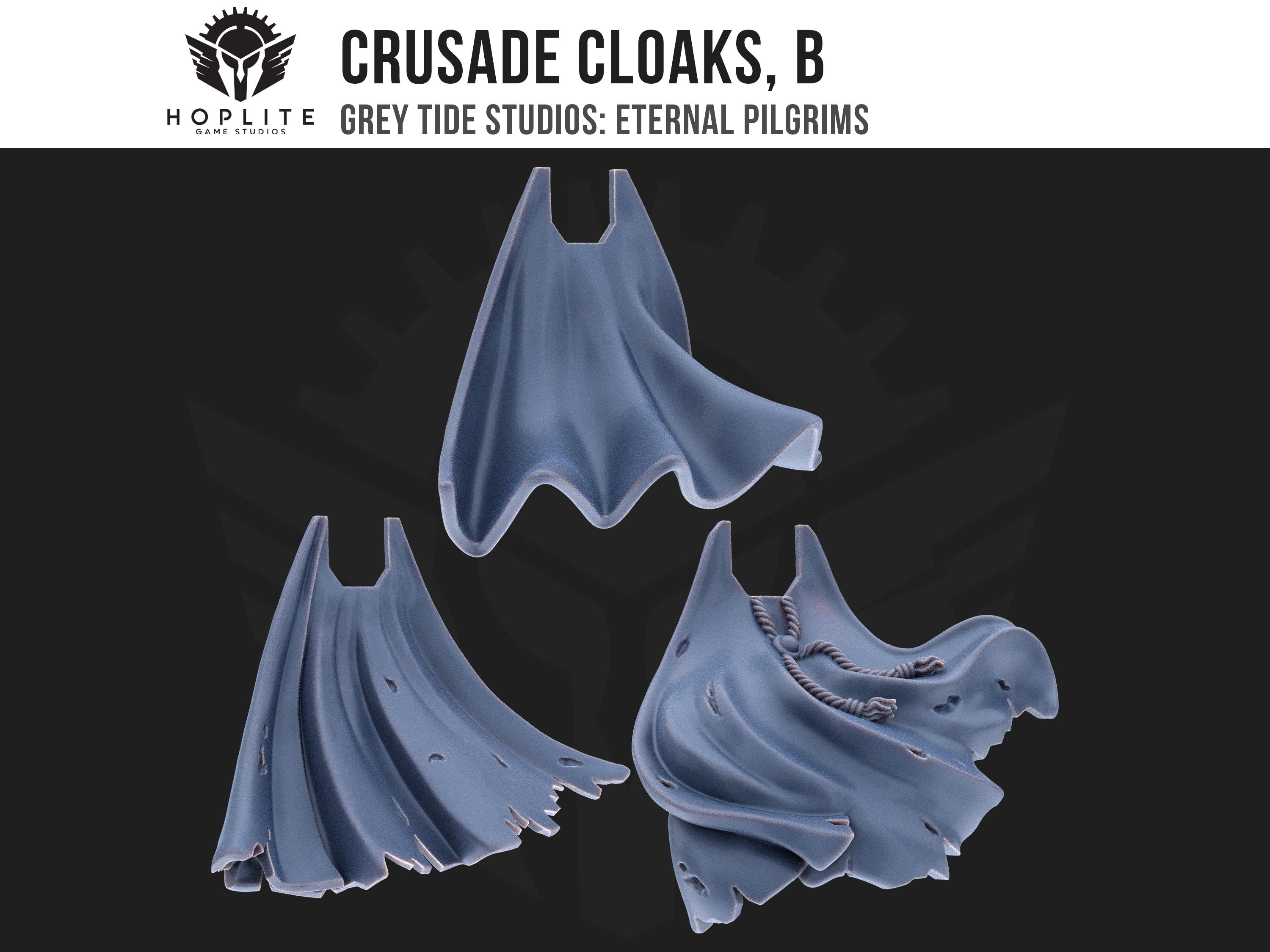 Crusade Cloaks B (x5) | Grey Tide Studios | Eternal Pilgrims | Conversion Parts & Bits