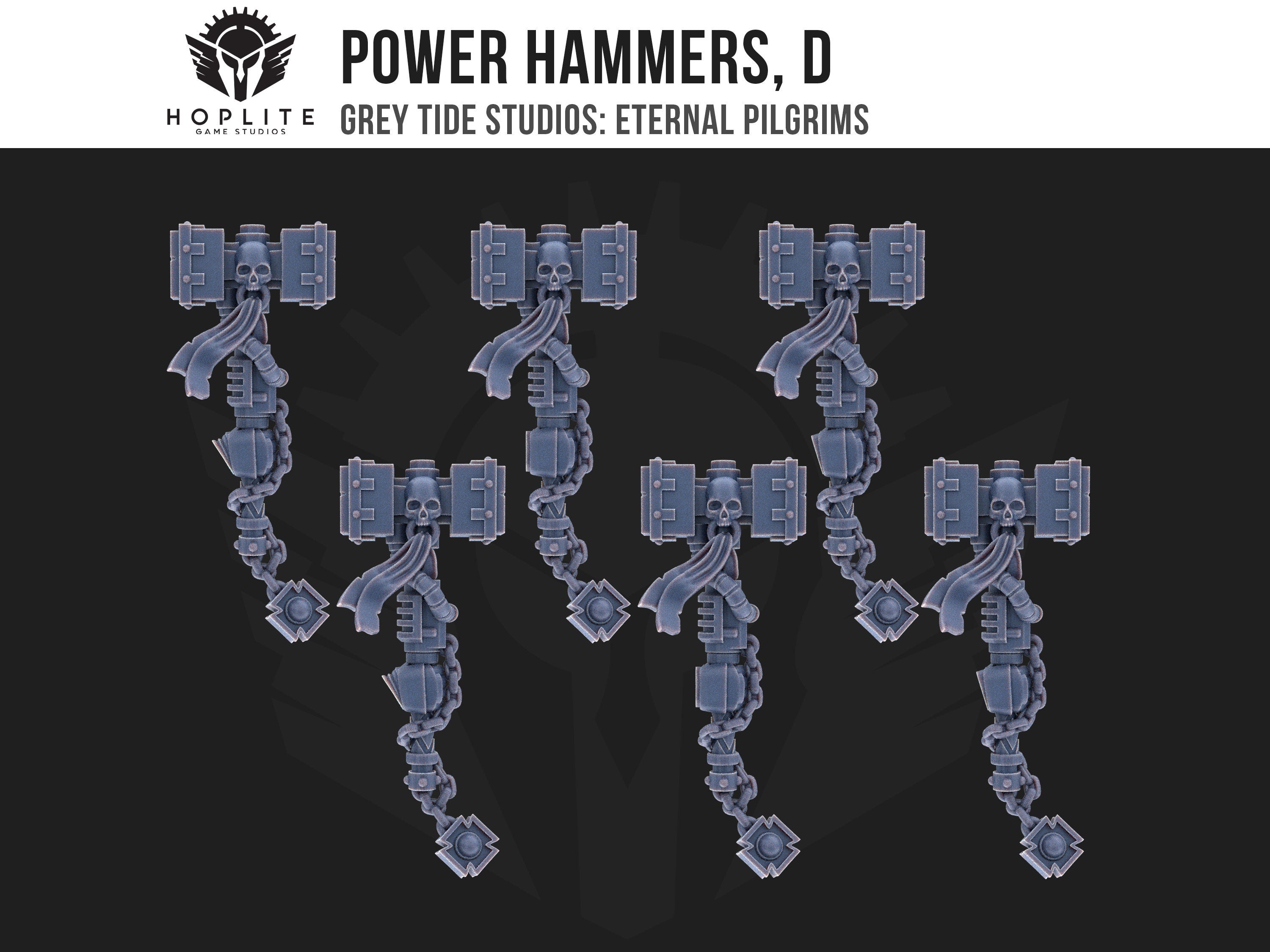 Power Hammers, D (x10) | Grey Tide Studios | Eternal Pilgrims | Conversion Parts & Bits