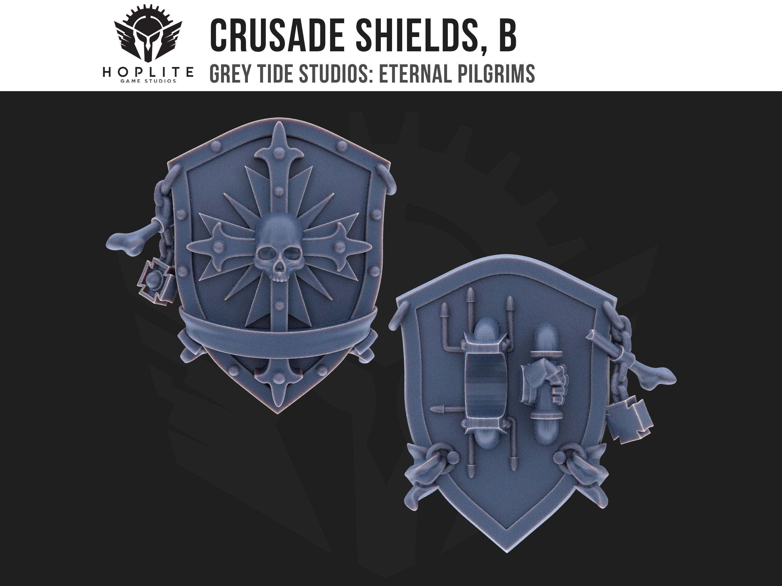 Crusade Shields, B (x10) | Grey Tide Studios | Eternal Pilgrims | Conversion Parts & Bits
