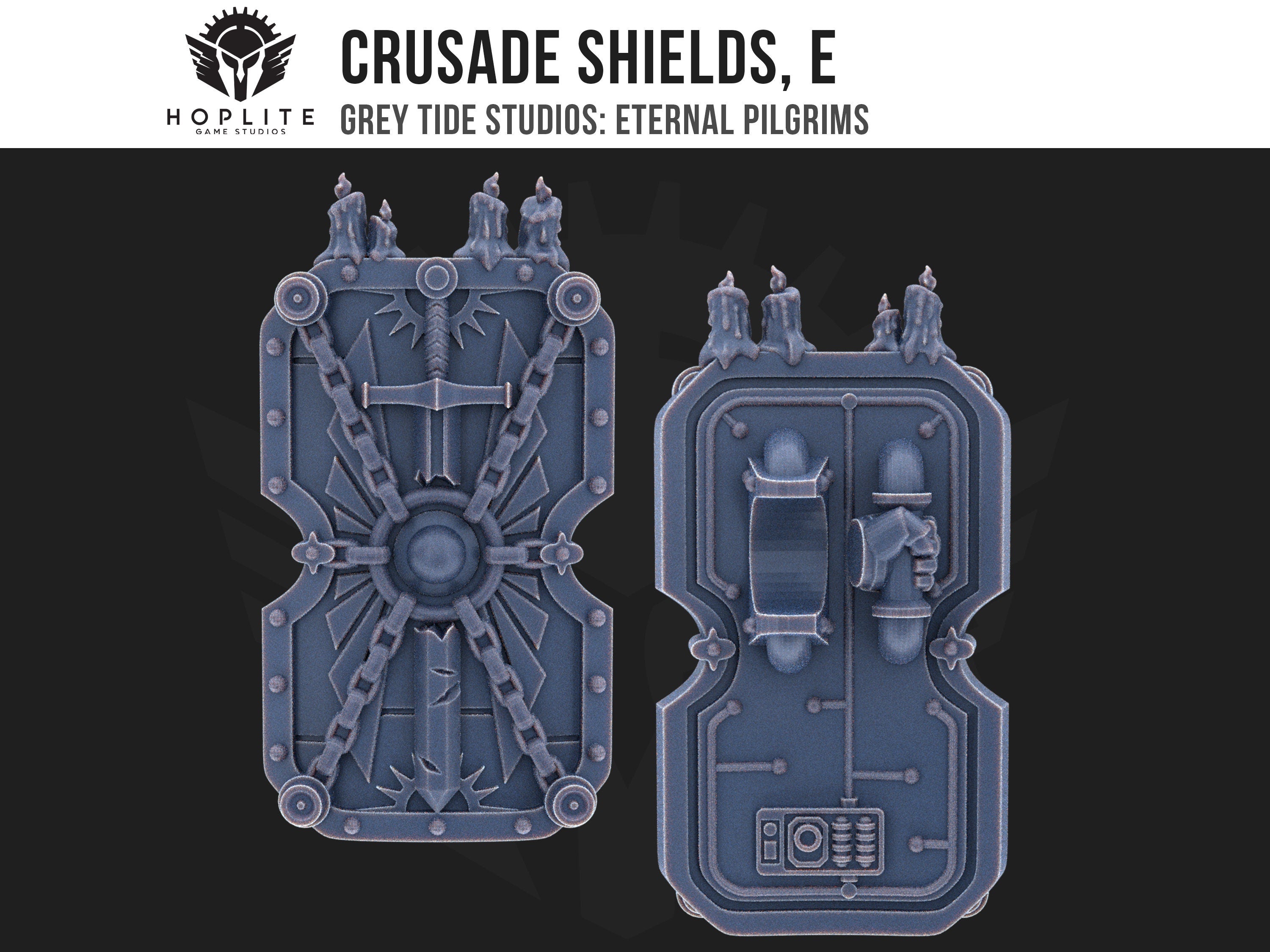 Crusade Shields, E (x10) | Grey Tide Studios | Eternal Pilgrims | Conversion Parts & Bits
