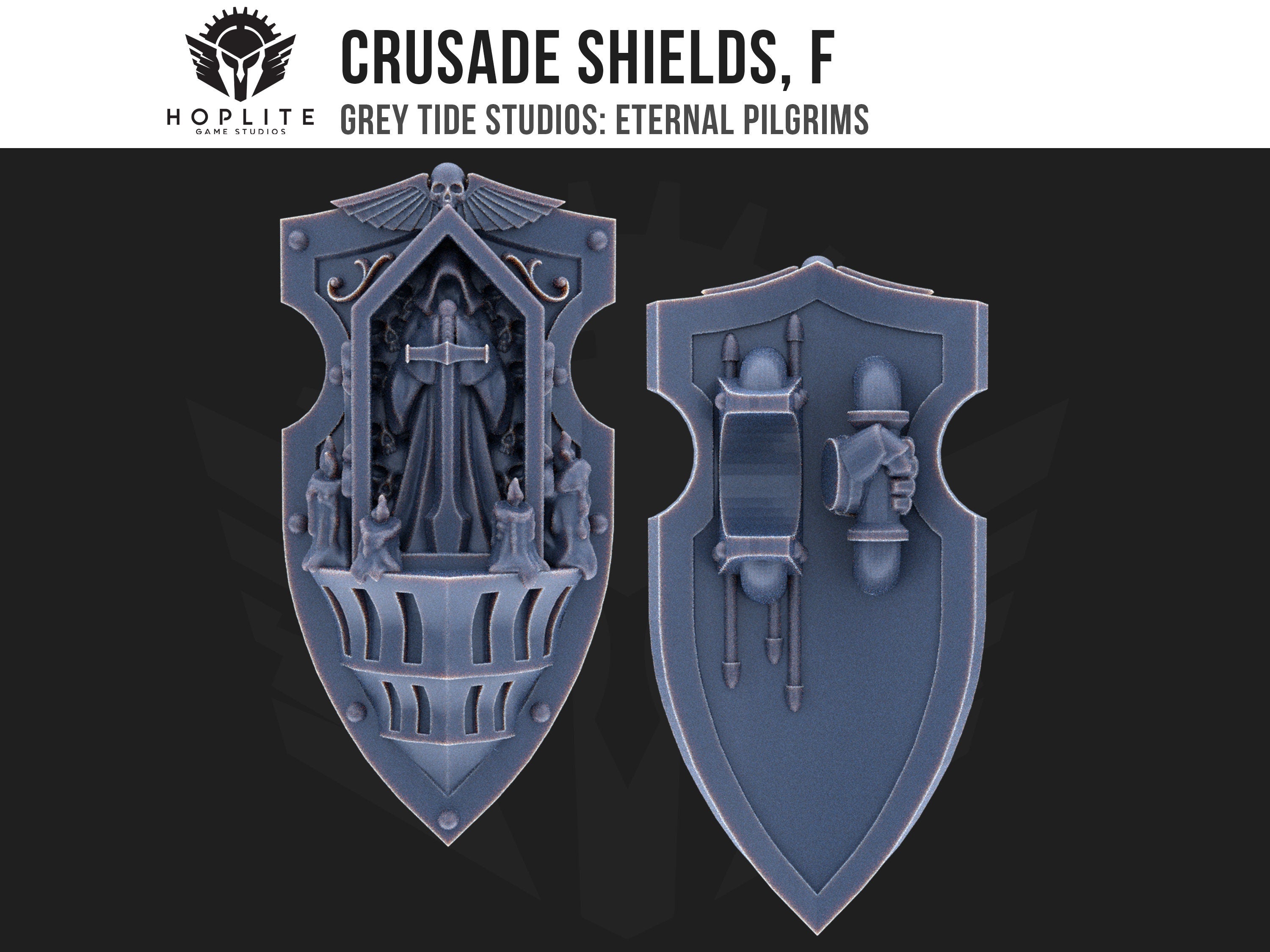 Crusade Shields, F (x10) | Grey Tide Studios | Eternal Pilgrims | Conversion Parts & Bits