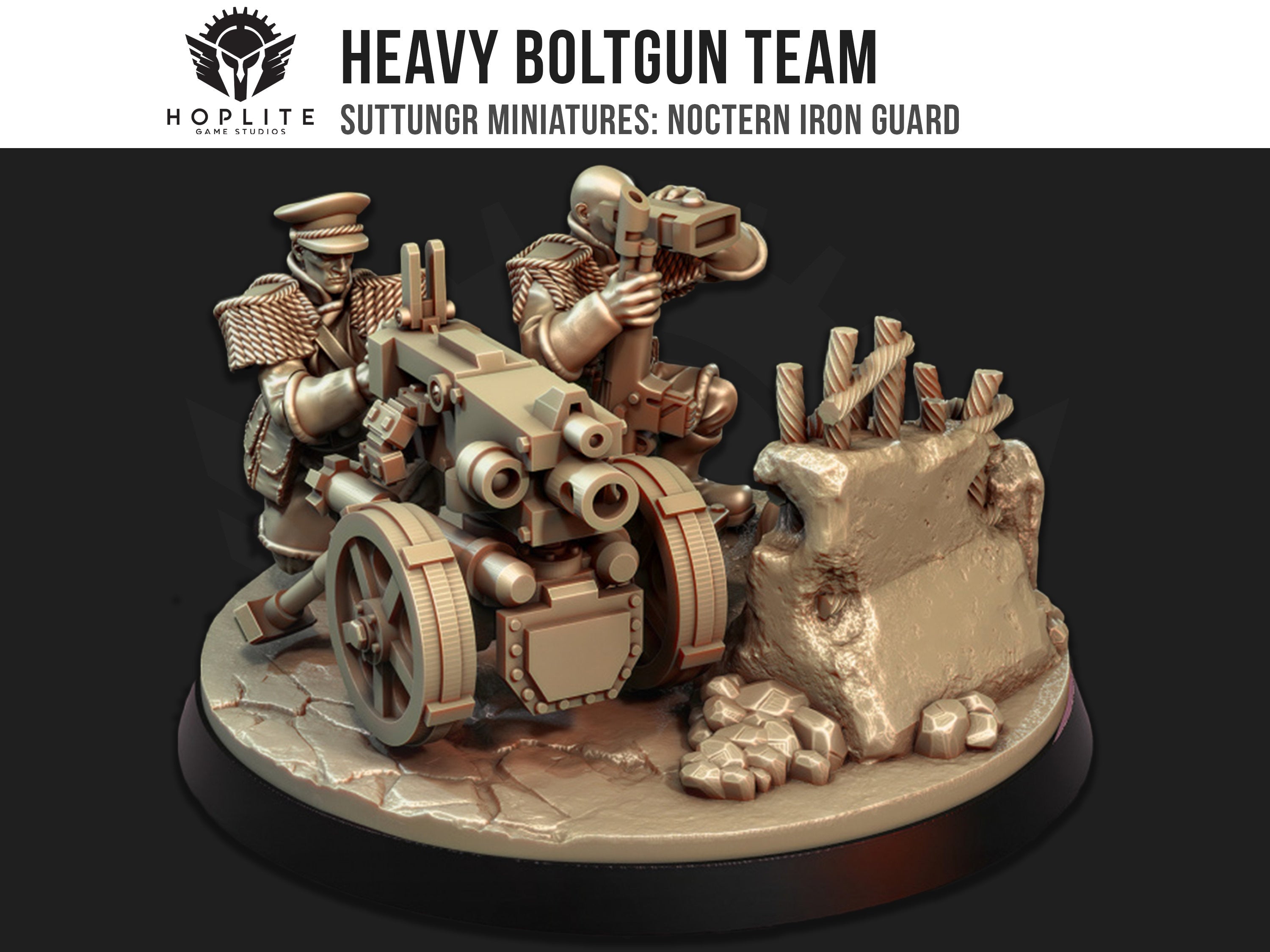 Heavy Boltgun Team - Noctern Iron Guard - Mordian - Grimdark Future - Suttungr Miniatures
