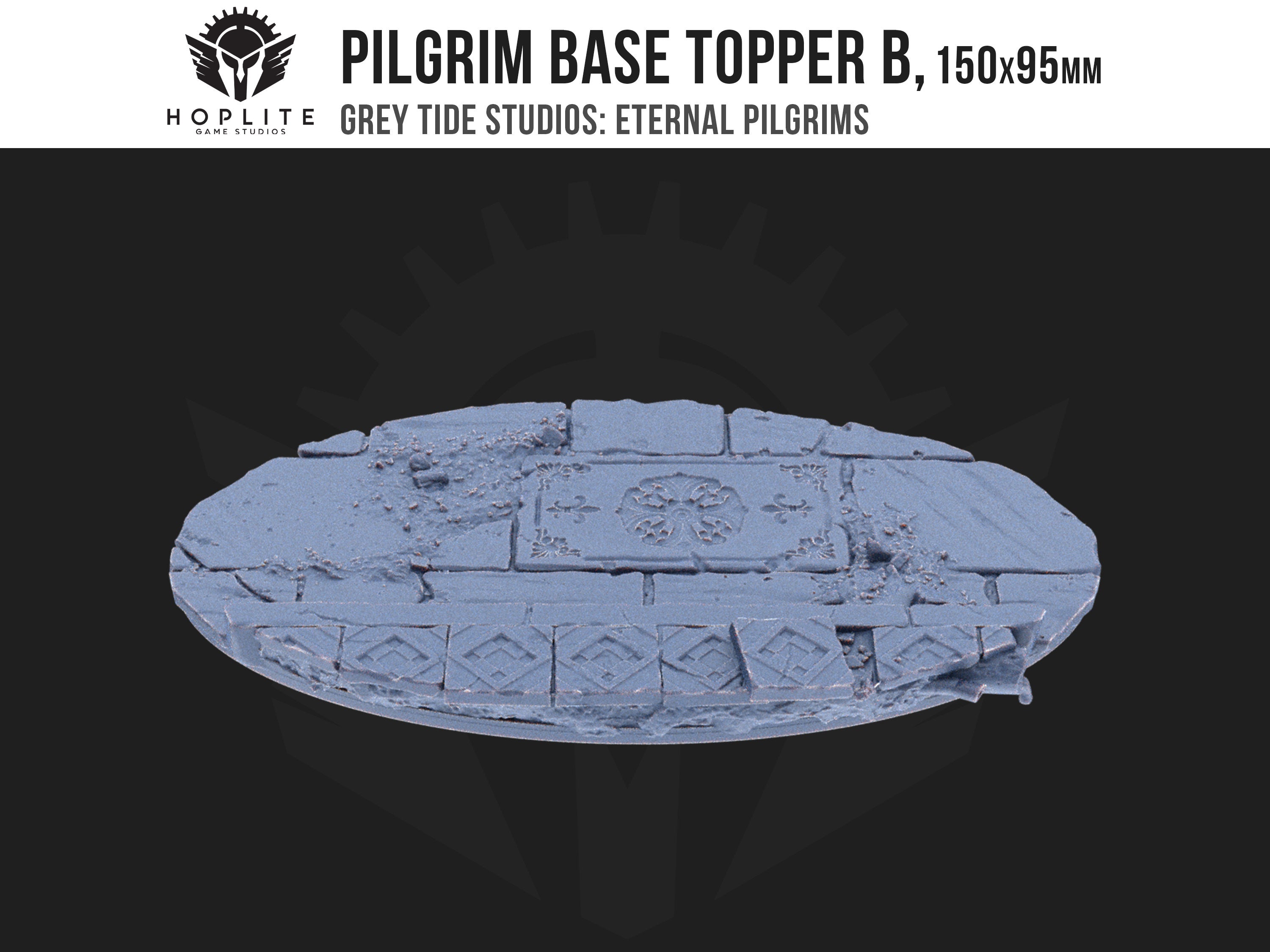 Pilgrim Base Topper B, 150x95mm (x1) | Grey Tide Studios | Eternal Pilgrims | Conversion Parts & Bits