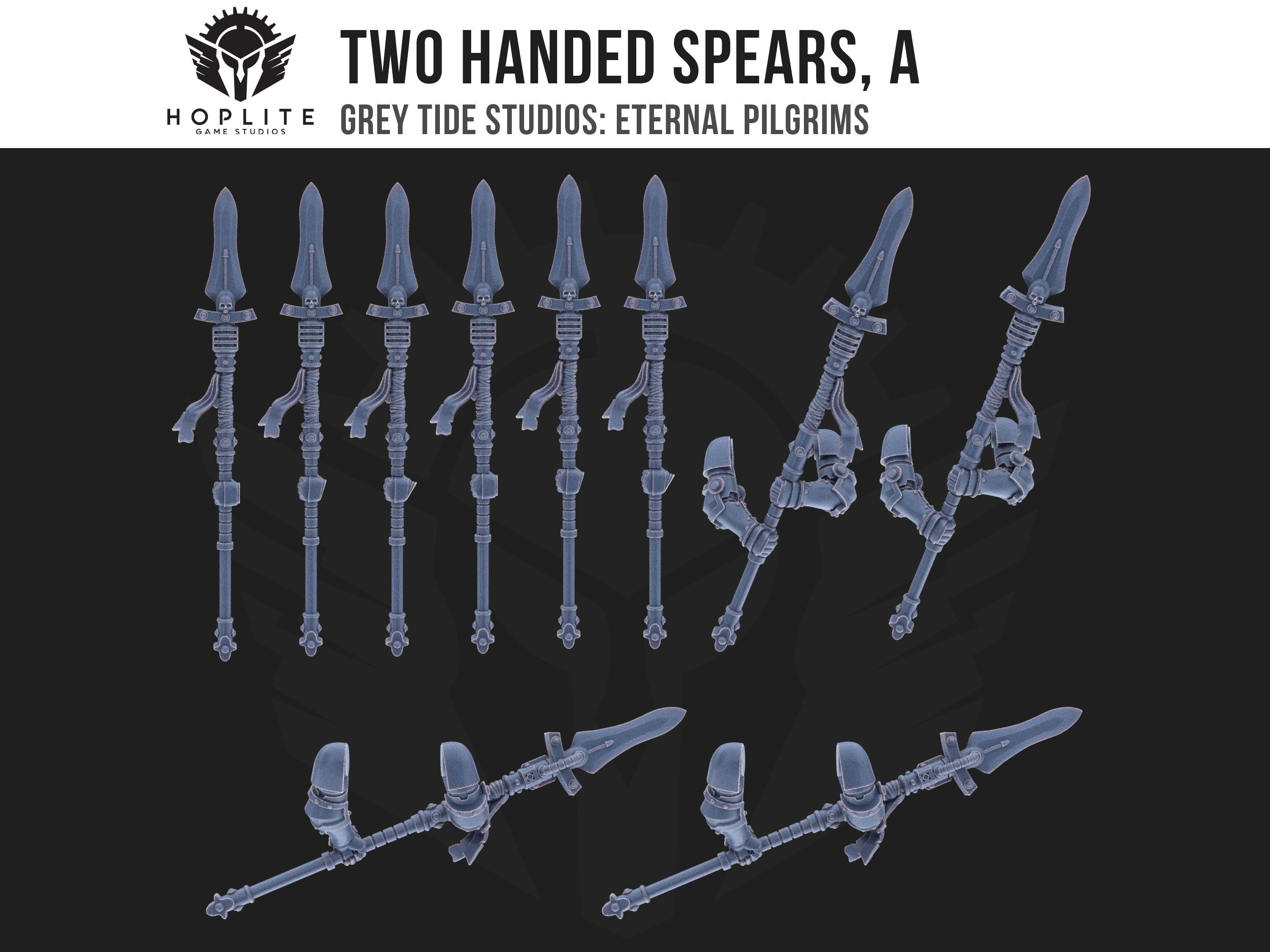 Two Handed Spears, A (x10) | Grey Tide Studios | Eternal Pilgrims | Conversion Parts & Bits