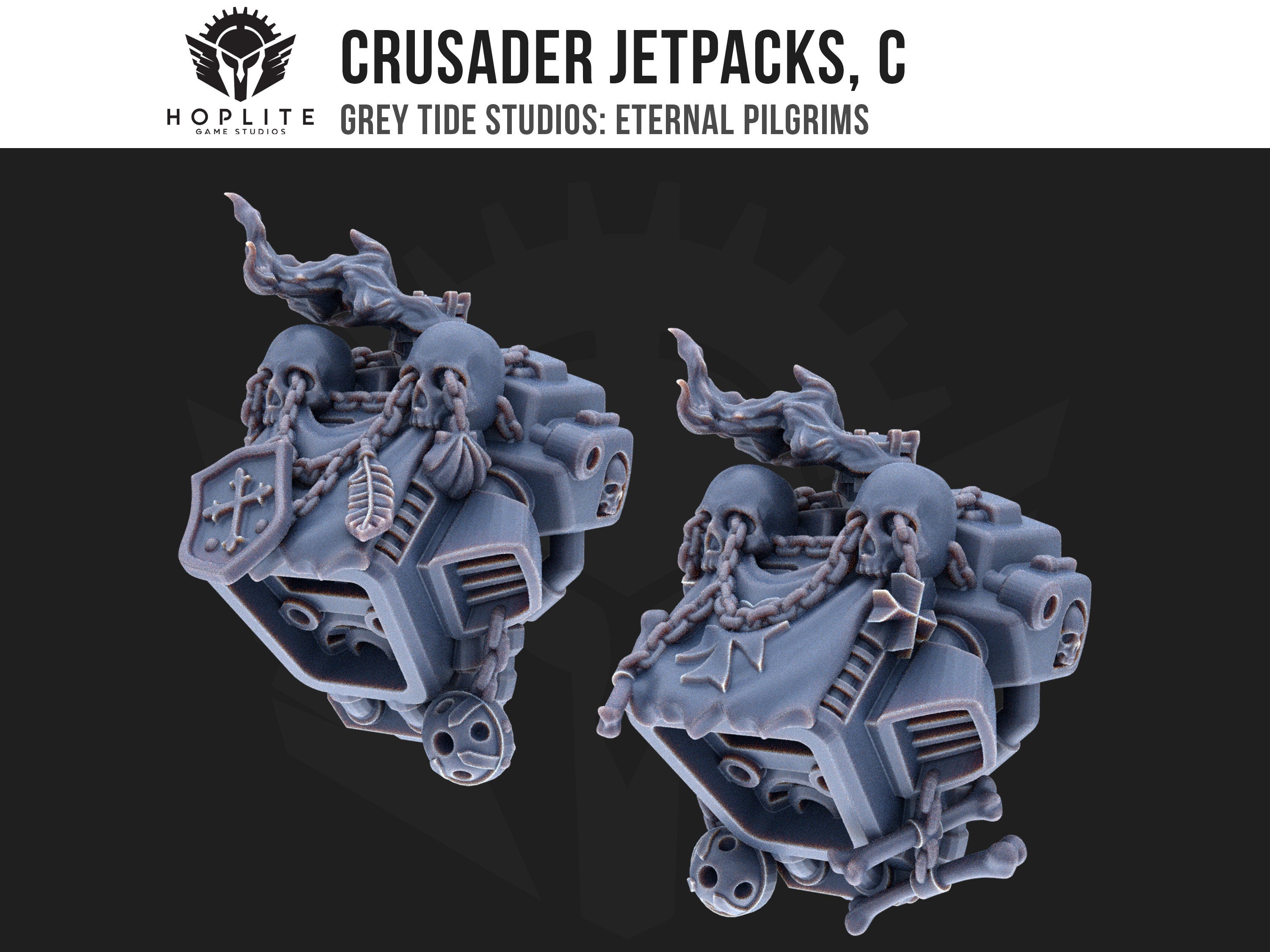 Crusade Jetpacks C (x5) | Grey Tide Studios | Eternal Pilgrims | Conversion Parts & Bits