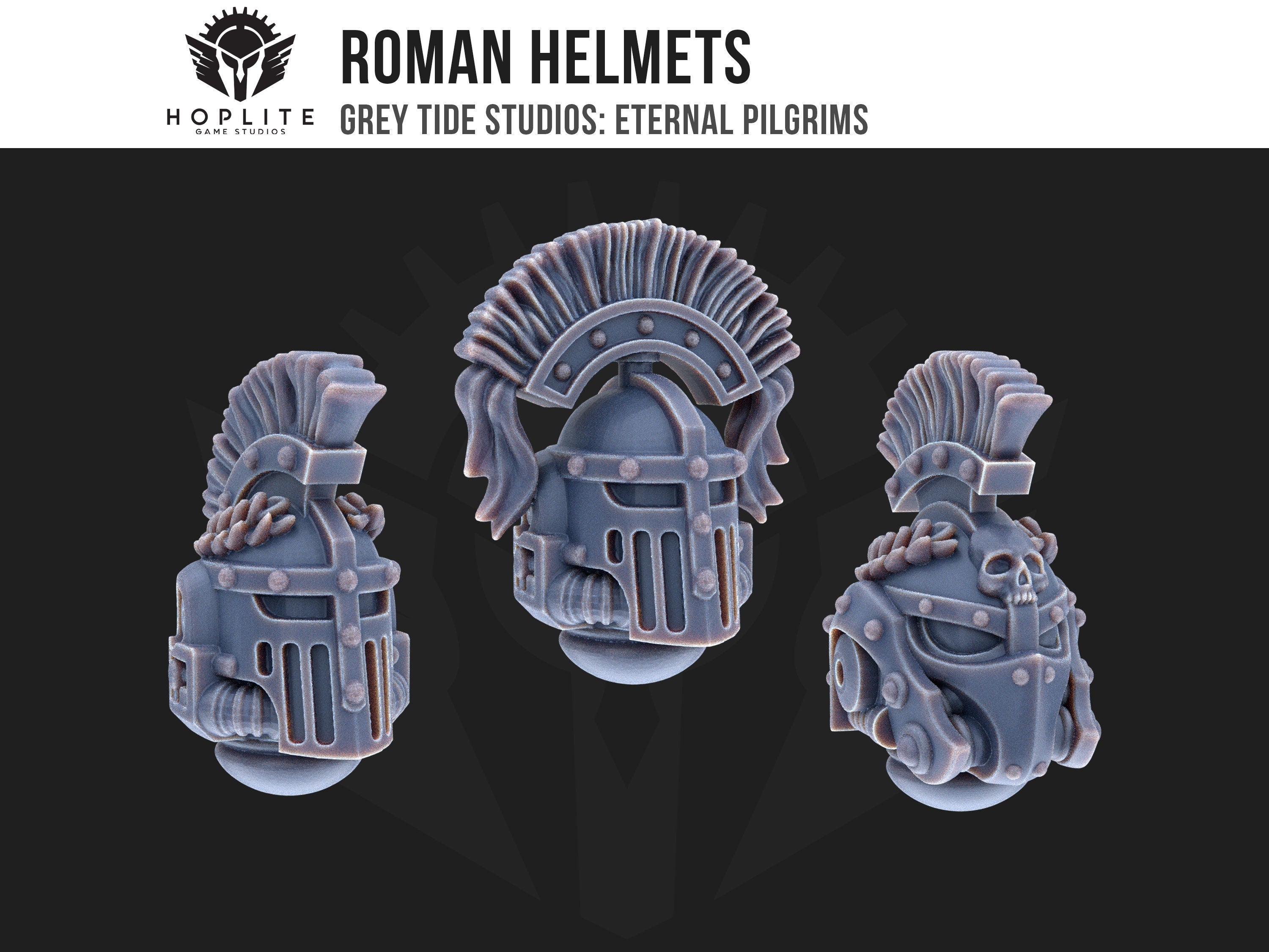 Roman Helmets (x10) | Grey Tide Studios | Eternal Pilgrims | Conversion Parts & Bits